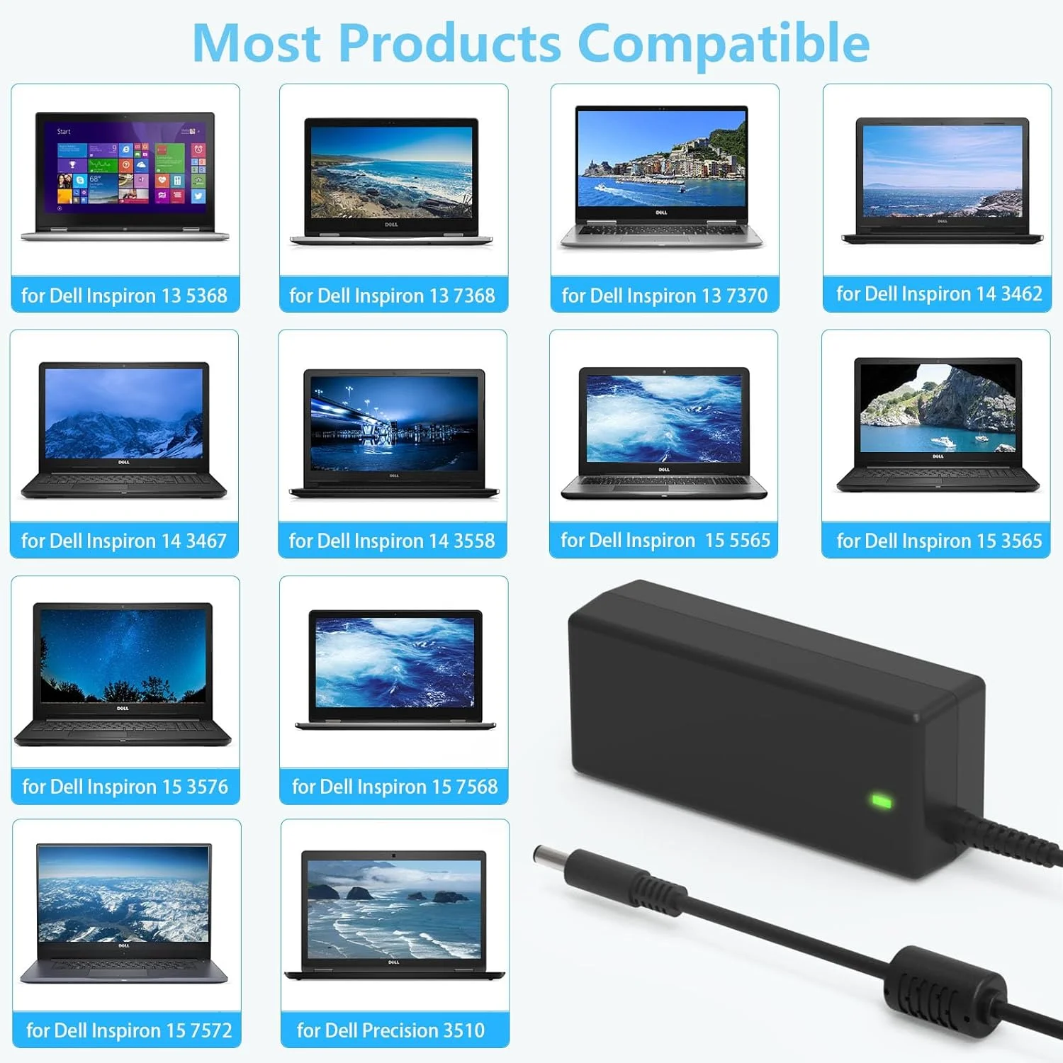 شارژر لپ تاپ 65W 45W HAFIUEGE برای Dell Inspiron 17 15 14 13 11 7000 5000 3000 سری 3505 3793 N5110 5559 5567 Latitude 3510 3410 3520 3420 Vostro 14 15 3000 3558 5468 5590 آداپتور برق شارژر لپ تاپ 65W 45W HAFIUEGE برای Dell Inspiron 17 15 14 13 11 7000 5000 3000 سری 3505 3793 N5110 5559 5567 Latitude 3510 3410 3520 3420 Vostro 14 15 3000 3558 5468 5590 آداپتور برق