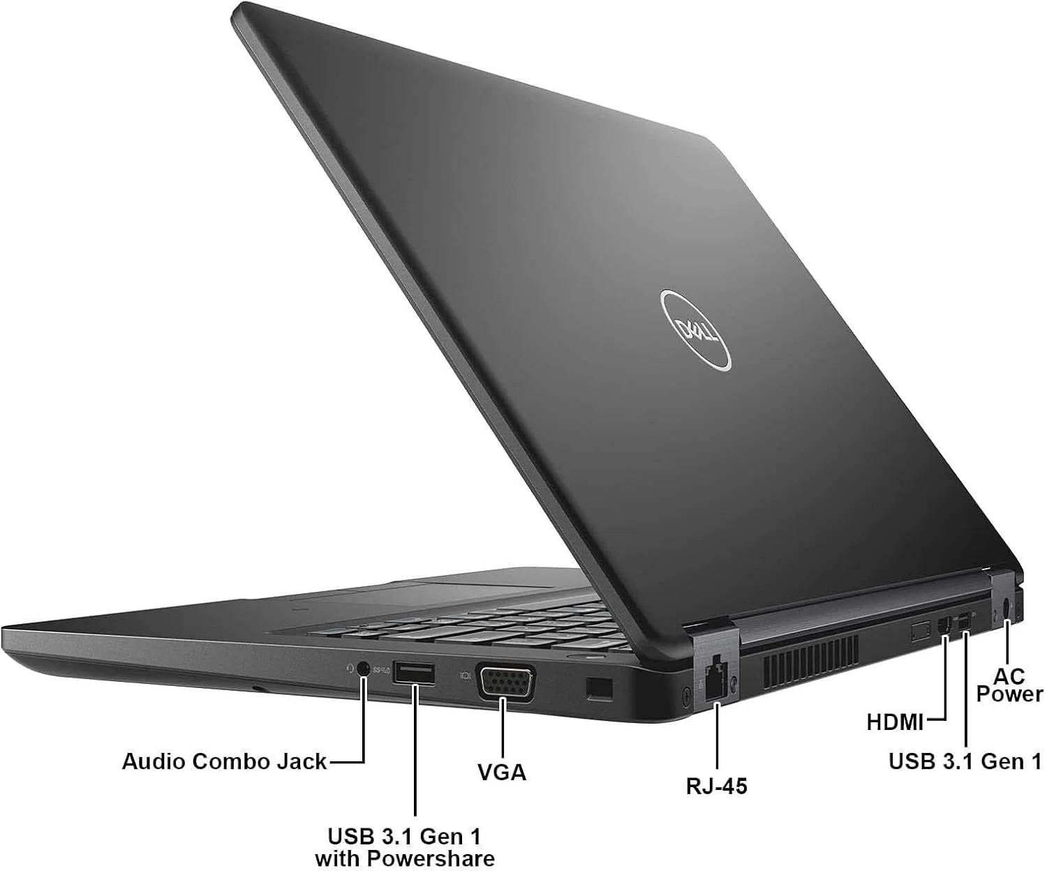 دل Latitude 5490 (بازسازی شده) / پردازنده چهارهسته‌ای Intel Core i5-8350U با فرکانس 1.7 گیگاهرتز / 16 گیگابایت رم / 512 گیگابایت SSD / صفحه نمایش 14 اینچی FHD (1920 x 1080) / HDMI / USB-C / وب کم / ویندوز 10 پرو، مشکی