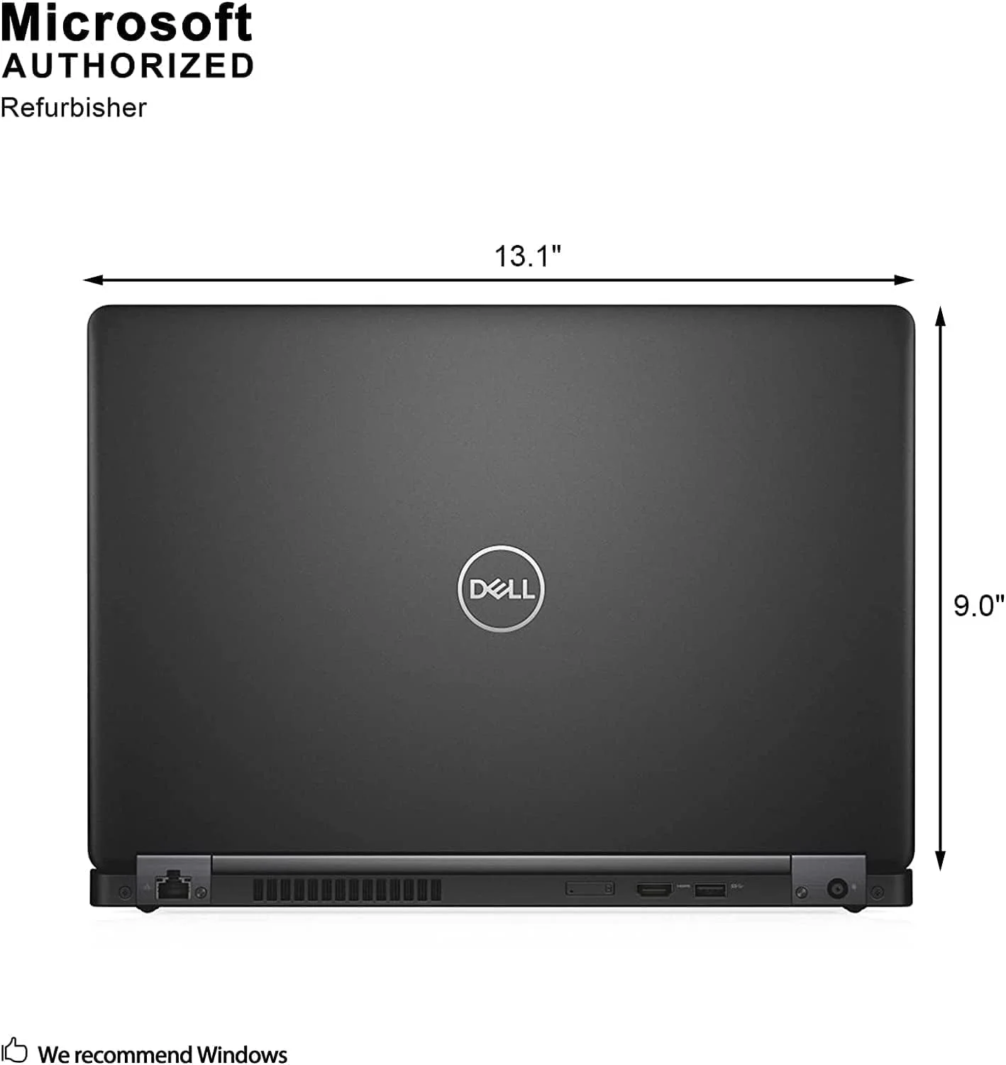 دل Latitude 5490 (بازسازی شده) / پردازنده چهارهسته‌ای Intel Core i5-8350U با فرکانس 1.7 گیگاهرتز / 16 گیگابایت رم / 512 گیگابایت SSD / صفحه نمایش 14 اینچی FHD (1920 x 1080) / HDMI / USB-C / وب کم / ویندوز 10 پرو، مشکی