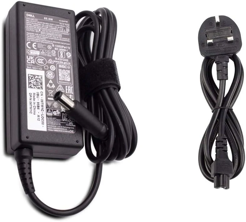 شارژر لپ تاپ دل مدل PA-1650-06D3، جایگزین جدید و با کیفیت برای آداپتور برق اصلی لپ تاپ دل، 19.5 ولت 3.34 آمپر 65 وات، اندازه نوک کانکتور 7.4 میلی متر در 5.0 میلی متر با پین مرکزی