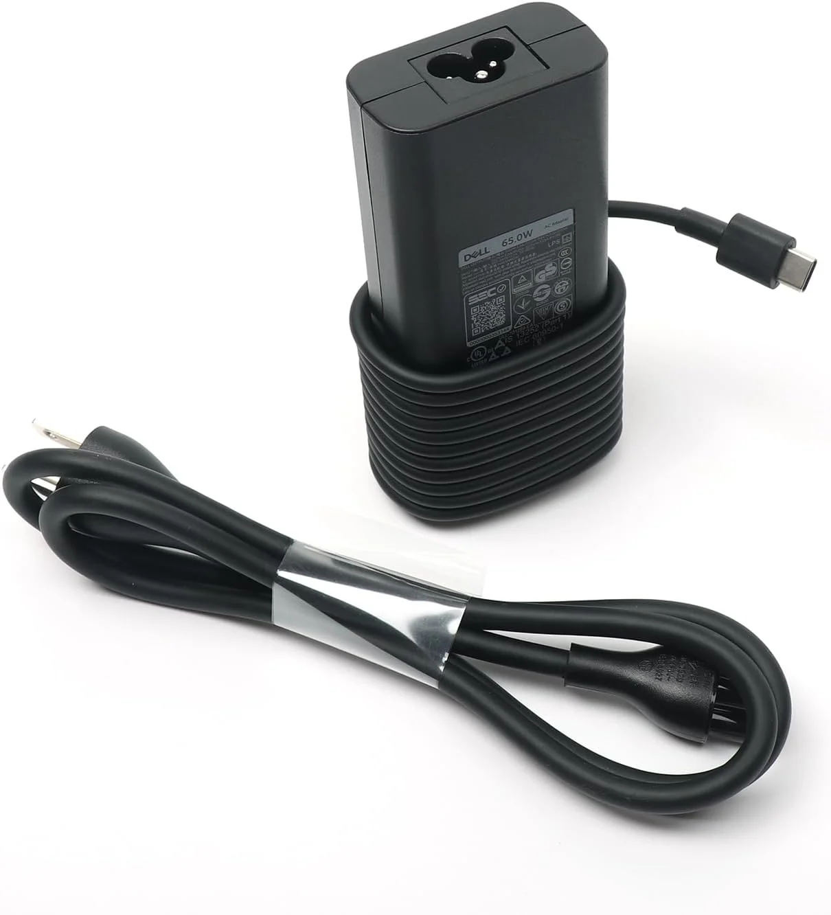 شارژر لپ تاپ دل 65 وات USB C، آداپتور AC Latitude 5500 5501 5510 5511 5520 5521 5530 5531 5540 با سیم برق 3 فوتی، مشکی، HA65NM190