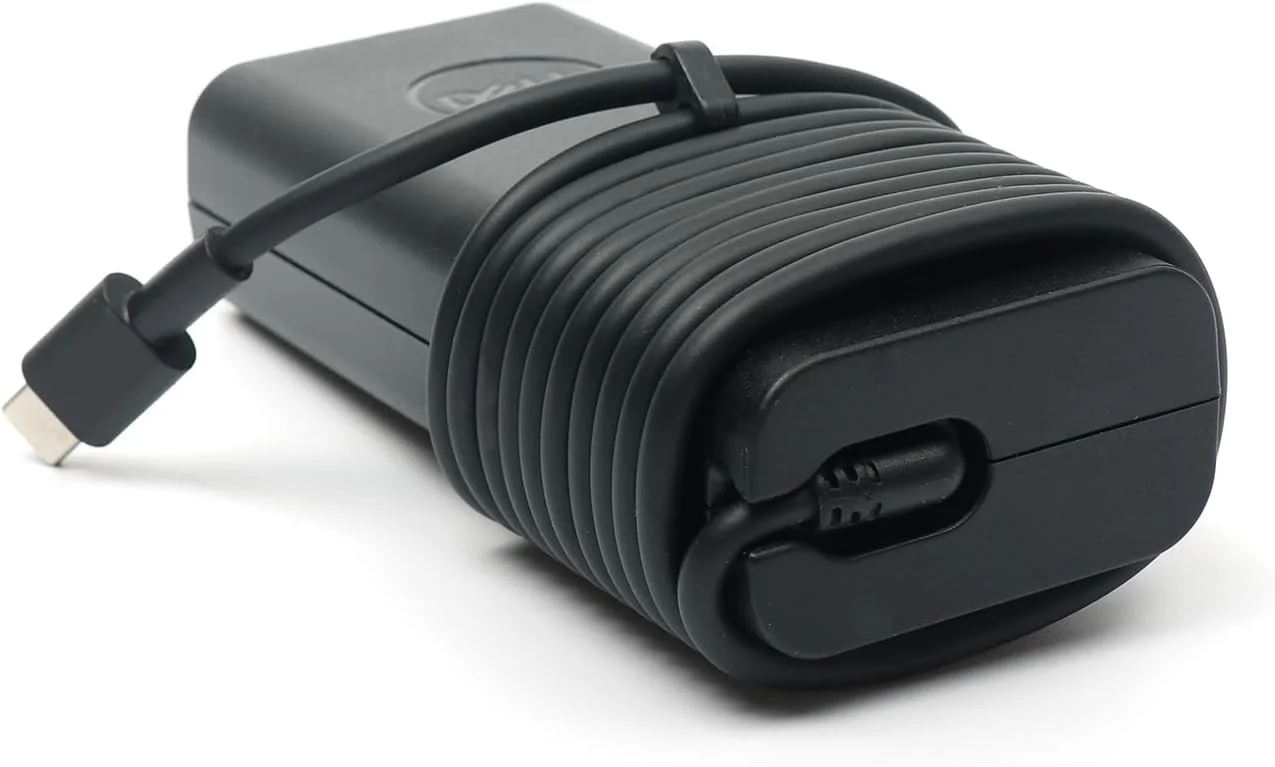 شارژر لپ تاپ دل 65 وات USB C، آداپتور AC Latitude 5500 5501 5510 5511 5520 5521 5530 5531 5540 با سیم برق 3 فوتی، مشکی، HA65NM190