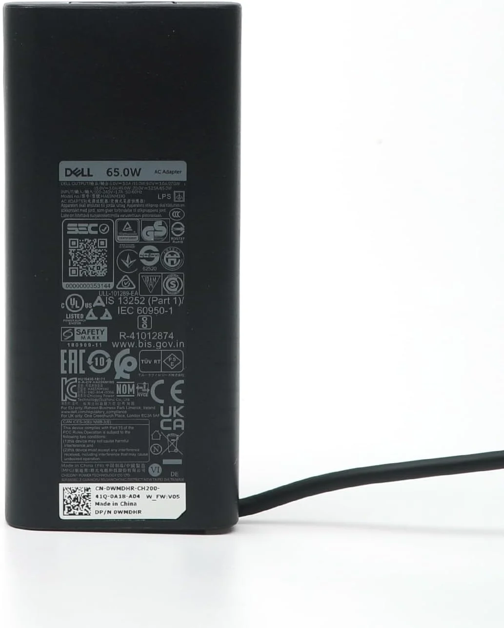 شارژر لپ تاپ 65 واتی USB-C دل، آداپتور برق Latitude 5400 5410 5420 5430 5440 5450 به همراه کابل برق، مشکی، HA65NM190 شارژر لپ تاپ 65 واتی USB-C دل، آداپتور برق Latitude 5400 5410 5420 5430 5440 5450 به همراه کابل برق، مشکی، HA65NM190