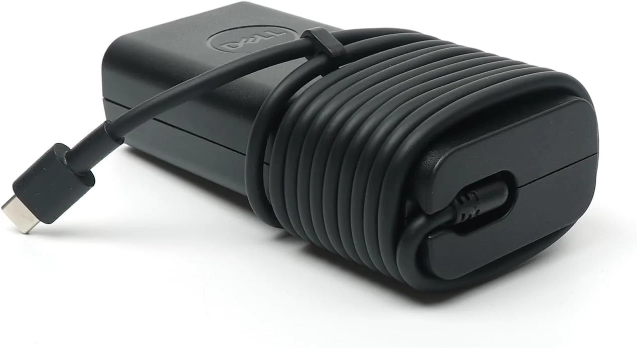 شارژر لپ تاپ 65 واتی USB C دل، آداپتور AC Latitude 5300 2 در 1، 5310 2 در 1، 5320، 5330، 5340، 5350 با سیم برق 3 فوتی، مشکی، HA65NM190