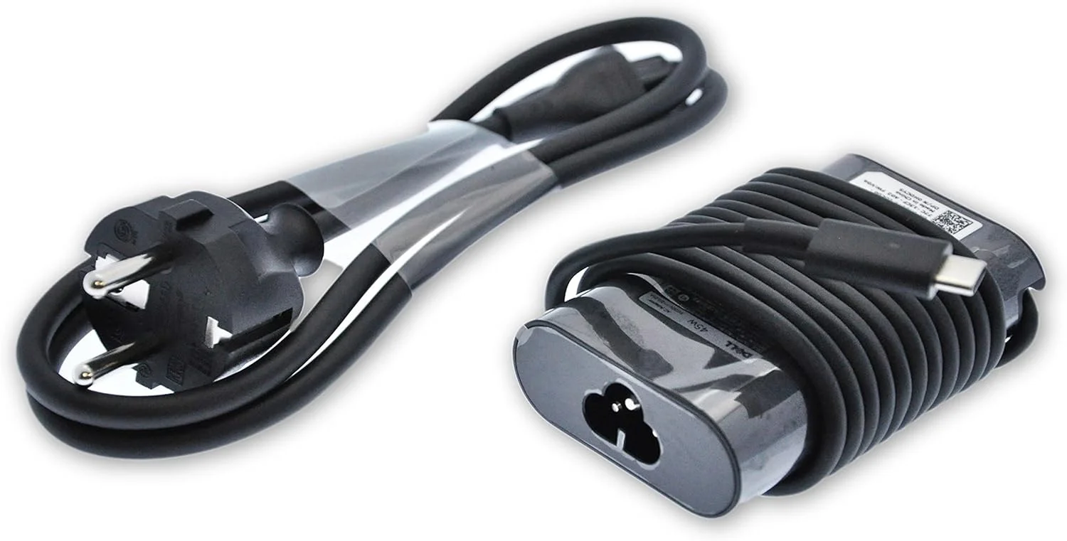 آداپتور برق 45 واتی USB-C دل مدل 4RYWW مناسب برای Latitude 3390 5175 5179 5285 5289 7212 7275 7285 7289 7389 7390، XPS 12 9250، XPS 13 9365، 9370، Chromebook 5190 - مشکی