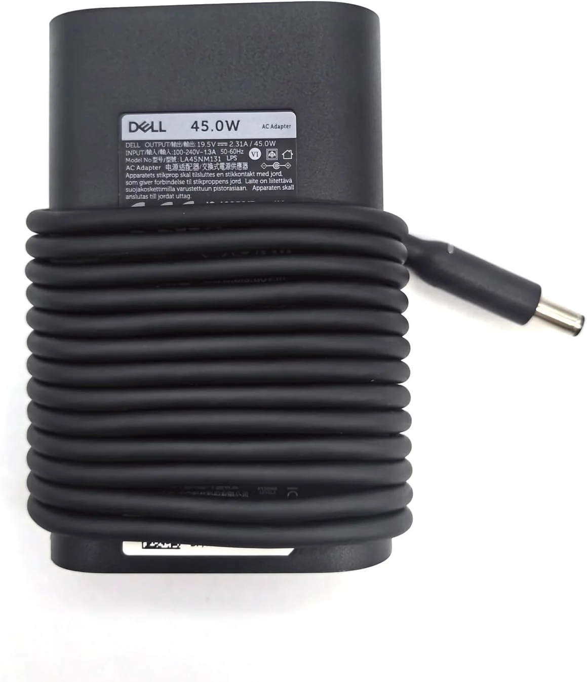 شارژر لپ تاپ دل 45 وات با نوک 4.5 میلی متری، آداپتور AC XPS 9360 9370 9380، شارژر AC Latitude 3310 2 در 1 7350 3400 3500، مشکی، LA45NM131 شارژر لپ تاپ دل 45 وات با نوک 4.5 میلی متری، آداپتور AC XPS 9360 9370 9380، شارژر AC Latitude 3310 2 در 1 7350 3400 3500، مشکی، LA45NM131