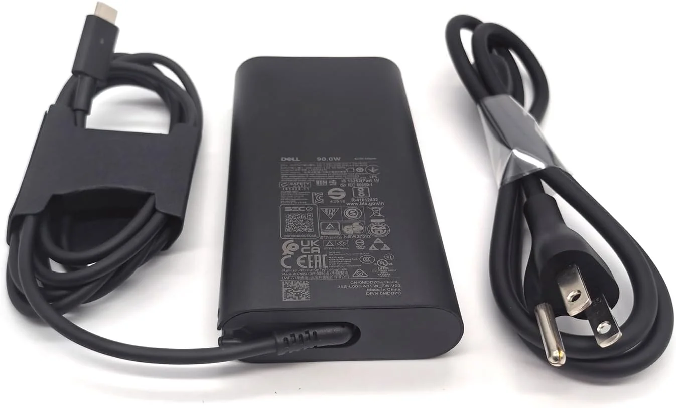 شارژر لپ تاپ دل 90 وات USB Type C GAN، سازگار با Latitude 9330 9430 7430 5530 5531 7330 5431 5531 5330 7330 7530، آداپتور AC، مشکی، LA90PM170 شارژر لپ تاپ دل 90 وات USB Type C GAN، سازگار با Latitude 9330 9430 7430 5530 5531 7330 5431 5531 5330 7330 7530، آداپتور AC، مشکی، LA90PM170
