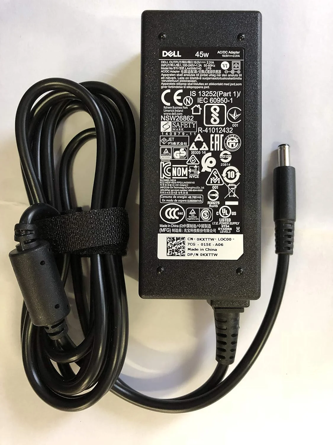 شارژر اصلی و اورجینال لپ تاپ دل برای اولترابوک XPS 12 XPS 13 آداپتور 45 واتی نوت بوک