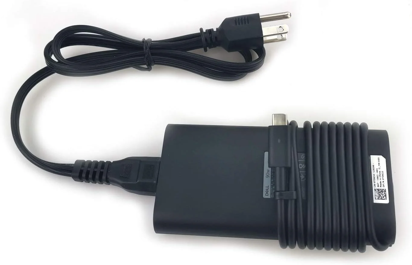 شارژر جدید لپ تاپ 90 وات USB Type C (USB-C) آداپتور برق AC به همراه سیم برق برای Dell XPS 13، Precision 3540، Latitude 3400، 3500، 5289، 5300 2in1، 7400 2in1، 7300، 7390 2in1، 7200 2in1، 5400، 0TDK33 شارژر جدید لپ تاپ 90 وات USB Type C (USB-C) آداپتور برق AC به همراه سیم برق برای Dell XPS 13، Precision 3540، Latitude 3400، 3500، 5289، 5300 2in1، 7400 2in1، 7300، 7390 2in1، 7200 2in1، 5400، 0TDK33