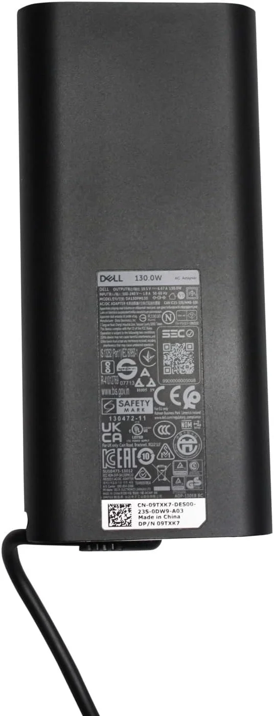 شارژر آداپتور AC دل 130 واتی برای Inspiron 13 7347، 7348، 7459، Precision 5510، 5520، 5530 M3800، XPS 15 9530، 9550، 9560 DA130PM130 492-BBIP 6TTY6 اندازه پین: 4.5mm x 3.0mm شارژر آداپتور AC دل 130 واتی برای Inspiron 13 7347، 7348، 7459، Precision 5510، 5520، 5530 M3800، XPS 15 9530، 9550، 9560 DA130PM130 492-BBIP 6TTY6 اندازه پین: 4.5mm x 3.0mm