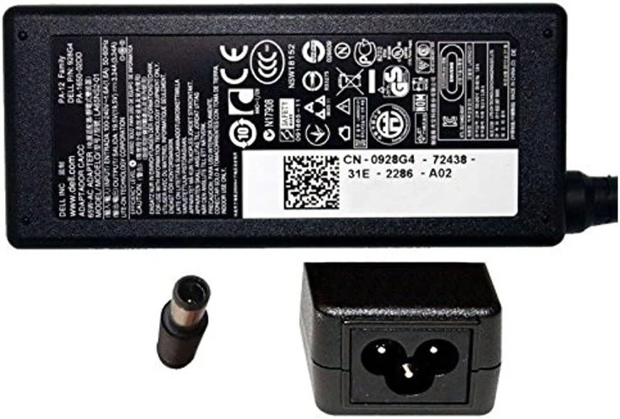آداپتور 65 واتی دل مناسب برای لپ تاپ های Latitude 3330 3440 3540 6430u E5430 E5440 E6320 E5420 E5520 E7440 E7240 E5440 E6440 E7250 E6440 PA12، شارژر بلوک شکل 19 ولت 3.34 آمپر، پین 7.4mm x 5.0mm به همراه کابل برق UK