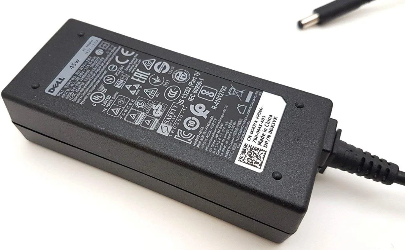 آداپتور 45 واتی اصلی دل برای DELL XPS 18 1810 1820، XPS13، INSPIRON 17 5000، 5758، 15 7000، 7558 7559، 11 3157 13 7348، 15 5000، (5567) 492-BBSC، 15-5000، 5555 5558 5559 P51F P55F P58FPSU - ارسال از انگلستان