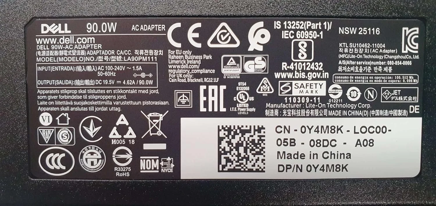 آداپتور AC دل 0W6KV - 90 وات 3 پین - گارانتی: 6 ماه آداپتور AC دل 0W6KV - 90 وات 3 پین - گارانتی: 6 ماه
