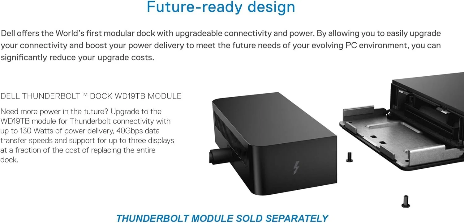 داک استیشن دل WD19 130W (با توان تحویلی 90W) USB-C، HDMI، Dual DisplayPort، مشکی داک استیشن دل WD19 130W (با توان تحویلی 90W) USB-C، HDMI، Dual DisplayPort، مشکی