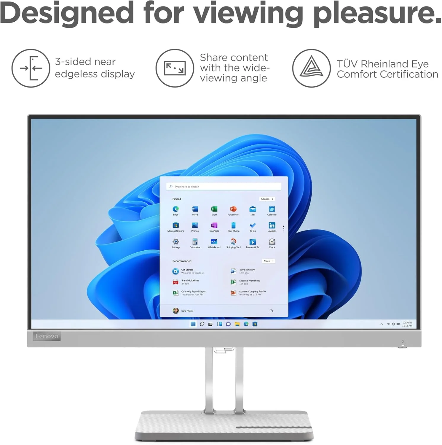 مانیتور روزمره لنوو L22e-40 - نمایشگر 21.45 اینچی FHD - نرخ نوسازی 75 هرتز - زمان پاسخگویی 4 تا 16 میلیثانیه - AMD FreeSync - دارای گواهی Low Bluelight - پایه شیبدار - HDMI 1.4 - VGA - خروجی صدا مانیتور روزمره لنوو L22e-40 - نمایشگر 21.45 اینچی FHD - نرخ نوسازی 75 هرتز - زمان پاسخگویی 4 تا 16 میلیثانیه - AMD FreeSync - دارای گواهی Low Bluelight - پایه شیبدار - HDMI 1.4 - VGA - خروجی صدا