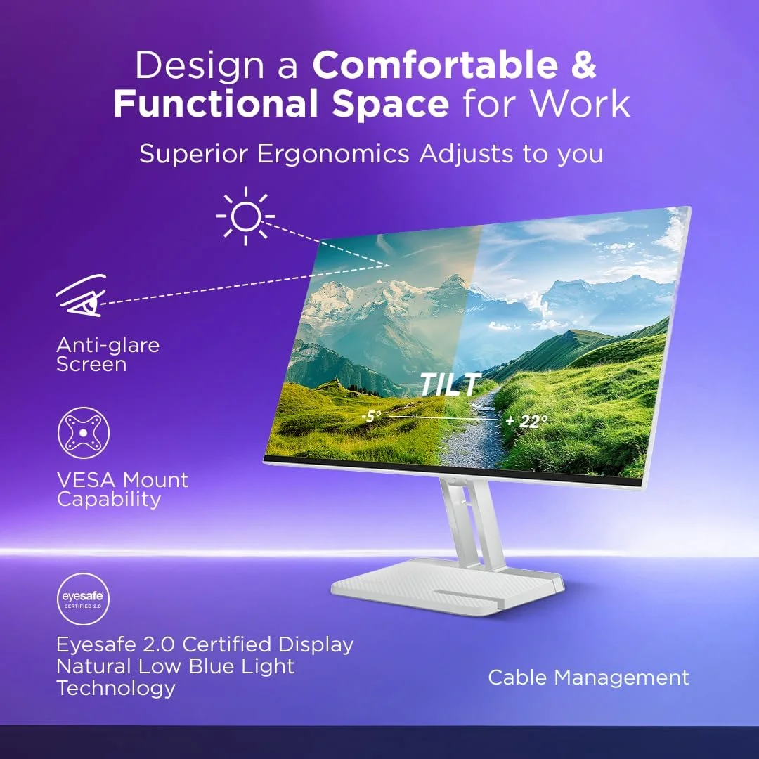 مانیتور 27 اینچی FHD IPS سری L لنوو (68.5 سانتی متر)| 100 هرتز، 1 میلی ثانیه، FreeSync، 99% sRGB، بلندگوهای 3Wx2، سفارشی سازی نمایشگر هوشمند Artery، 2X HDMI 1.4، 1x VGA، Tilt، خاکستری ابری، L27i-4A مانیتور 27 اینچی FHD IPS سری L لنوو (68.5 سانتی متر)| 100 هرتز، 1 میلی ثانیه، FreeSync، 99% sRGB، بلندگوهای 3Wx2، سفارشی سازی نمایشگر هوشمند Artery، 2X HDMI 1.4، 1x VGA، Tilt، خاکستری ابری، L27i-4A