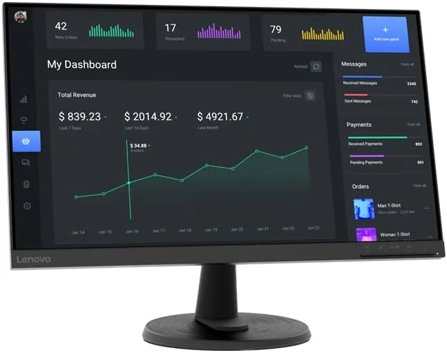مانیتور ال ای دی 23.8 اینچی فول اچ دی Lenovo C24-40 ThinkVision