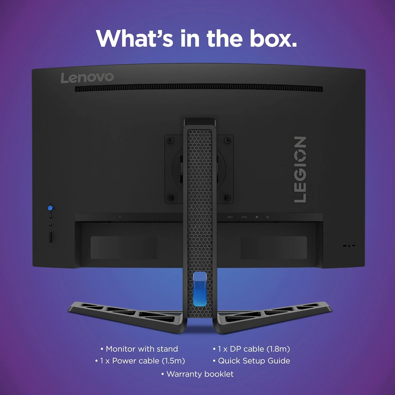 مانیتور گیمینگ لنوو Legion R27fc-30 - صفحه نمایش 27 اینچی FHD - 240Hz–280Hz - زمان پاسخگویی 0.5ms–6ms - AMD FreeSync Premium - VESA Adaptive Sync - پایه با قابلیت تنظیم ارتفاع/شیب/چرخش/محور - HDMI - DisplayPort - Audio