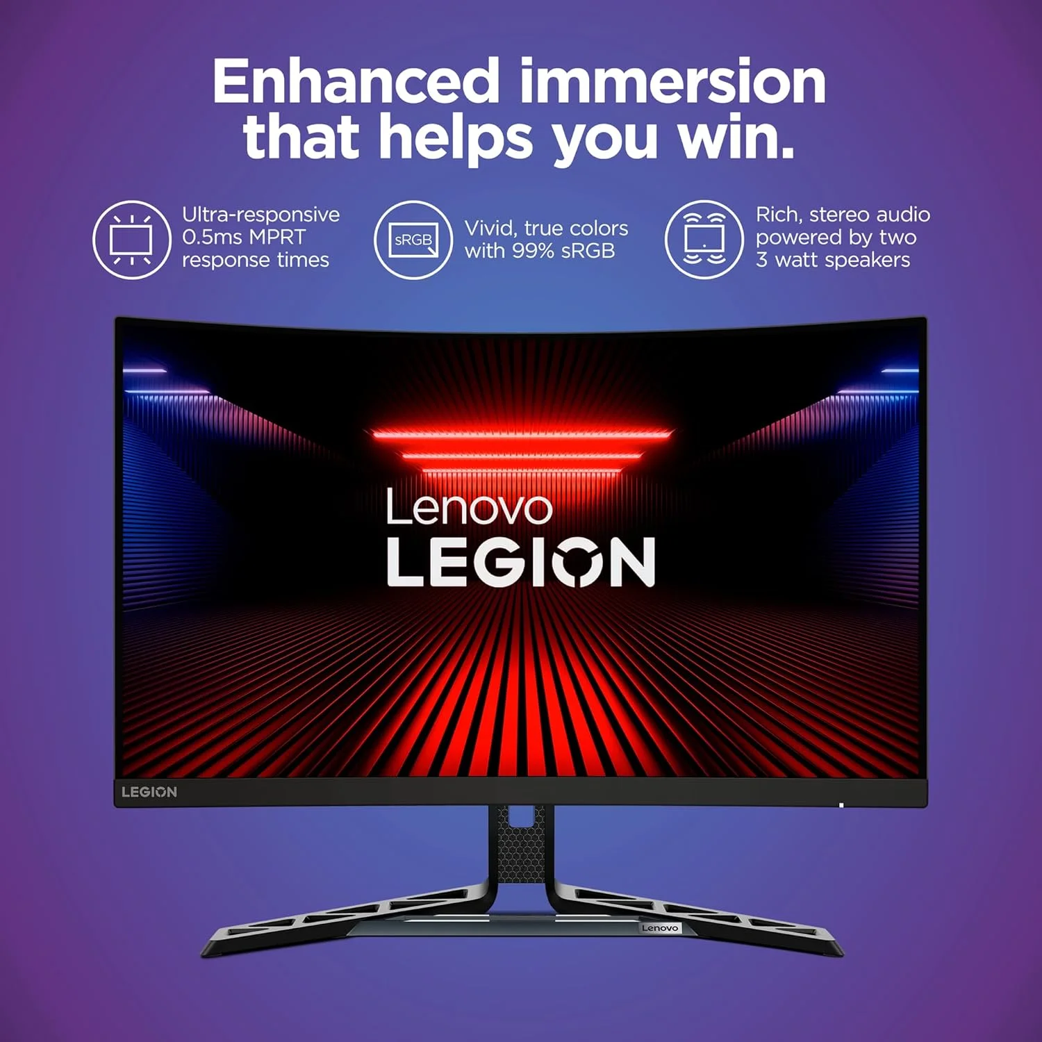 مانیتور گیمینگ لنوو Legion R27fc-30 - صفحه نمایش 27 اینچی FHD - 240Hz–280Hz - زمان پاسخگویی 0.5ms–6ms - AMD FreeSync Premium - VESA Adaptive Sync - پایه با قابلیت تنظیم ارتفاع/شیب/چرخش/محور - HDMI - DisplayPort - Audio