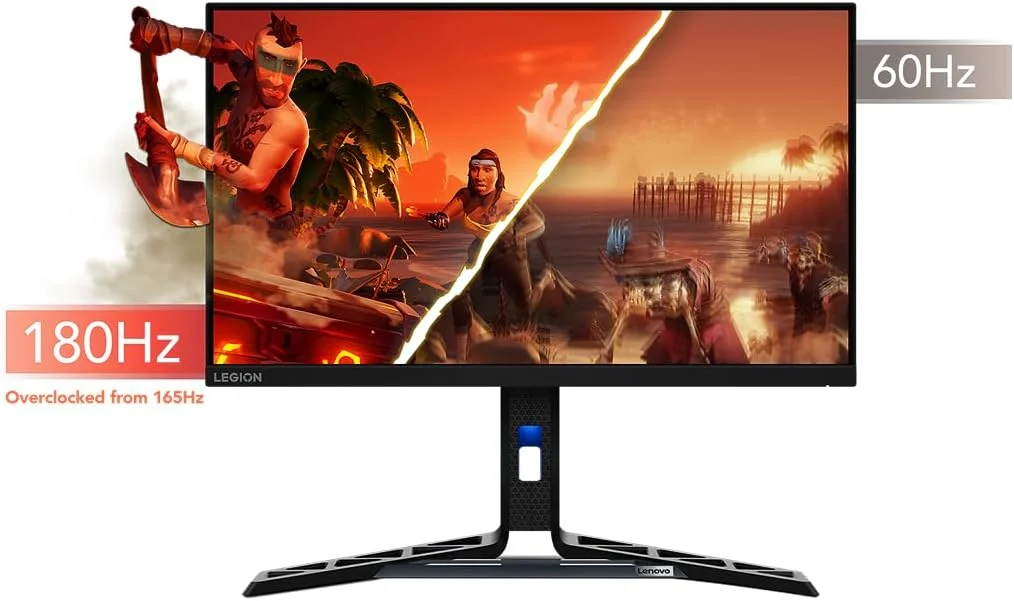 مانیتور گیمینگ 24.5 اینچی لنوو Legion R25i-30، پنل IPS FHD، نرخ بروزرسانی 180 هرتز (OC)، زمان پاسخگویی 0.5 میلی‌ثانیه (MPRT)، پوشش 99% sRGB، دارای 2 پورت HDMI 2.1 TMDS، پورت DP 1.4، قابلیت تنظیم شیب، چرخش، محور و ارتفاع، AMD FreeSync Premium [67B7GACBAE]، 3 سال گارانتی