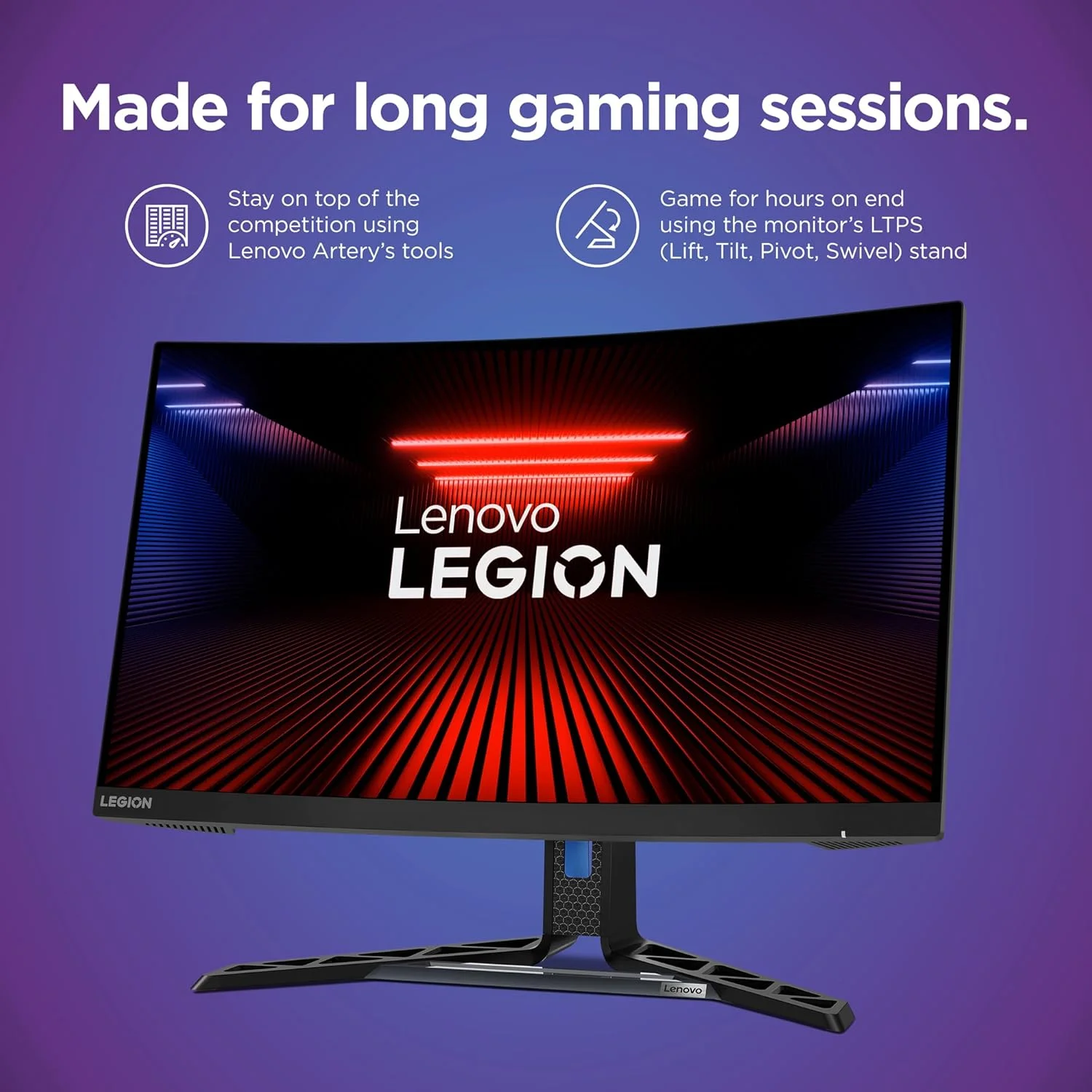 مانیتور گیمینگ لنوو Legion R27fc-30 - صفحه نمایش 27 اینچی FHD - 240Hz–280Hz - زمان پاسخگویی 0.5ms–6ms - AMD FreeSync Premium - VESA Adaptive Sync - پایه با قابلیت تنظیم ارتفاع/شیب/چرخش/محور - HDMI - DisplayPort - Audio