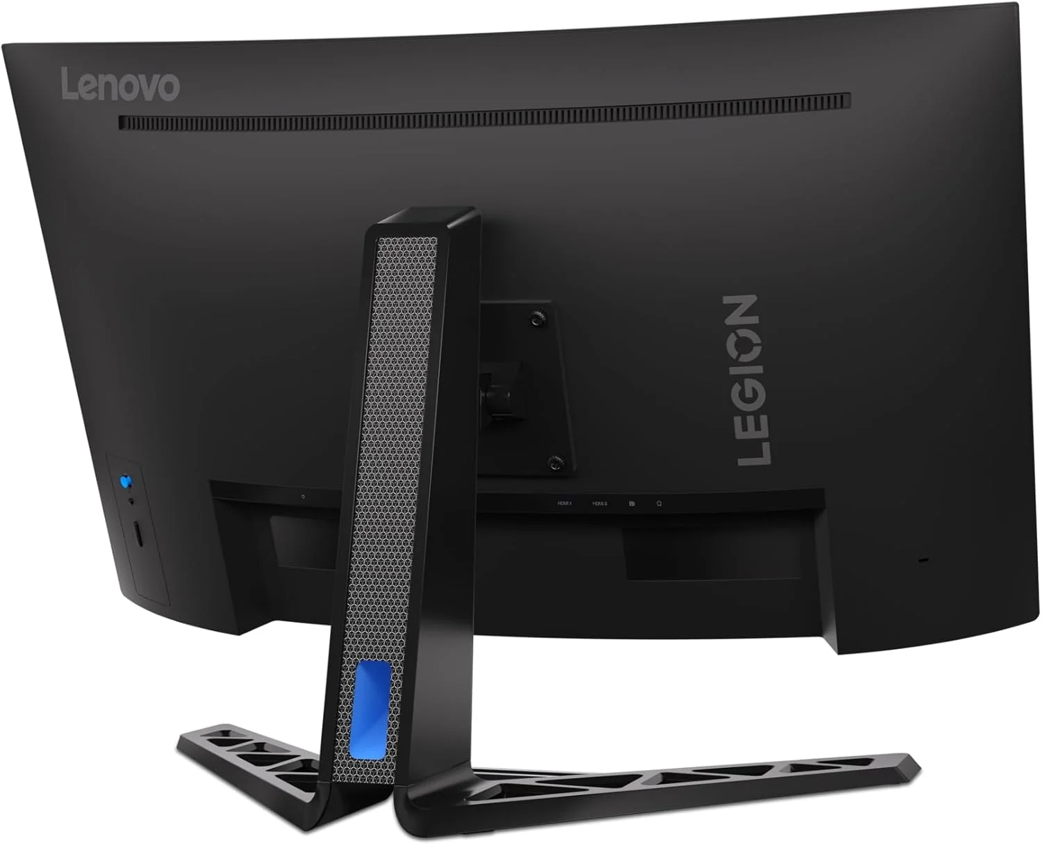 مانیتور گیمینگ لنوو Legion R32qc-30 خمیده QHD VA با نرخ 180 هرتز و زمان پاسخگویی 0.5 میلی‌ثانیه، دارای HDMI 2.1، DisplayPort، AMD FreeSync، بلندگو، قابلیت تنظیم شیب، چرخش و ارتفاع