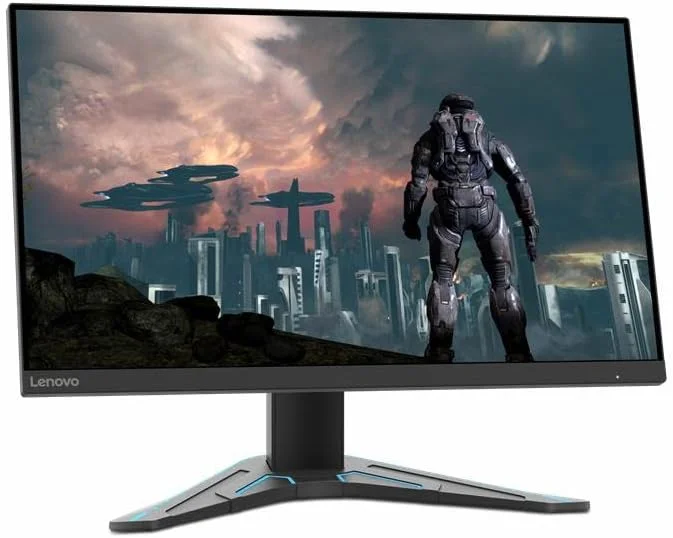 مانیتور گیمینگ Lenovo G24-20 - 2022 - 23.8 اینچ FHD - 144 هرتز - AMD FreeSync Premium - دارای گواهی نور آبی - پایه قابل تنظیم ارتفاع و شیب - HDMI و DP، مشکی