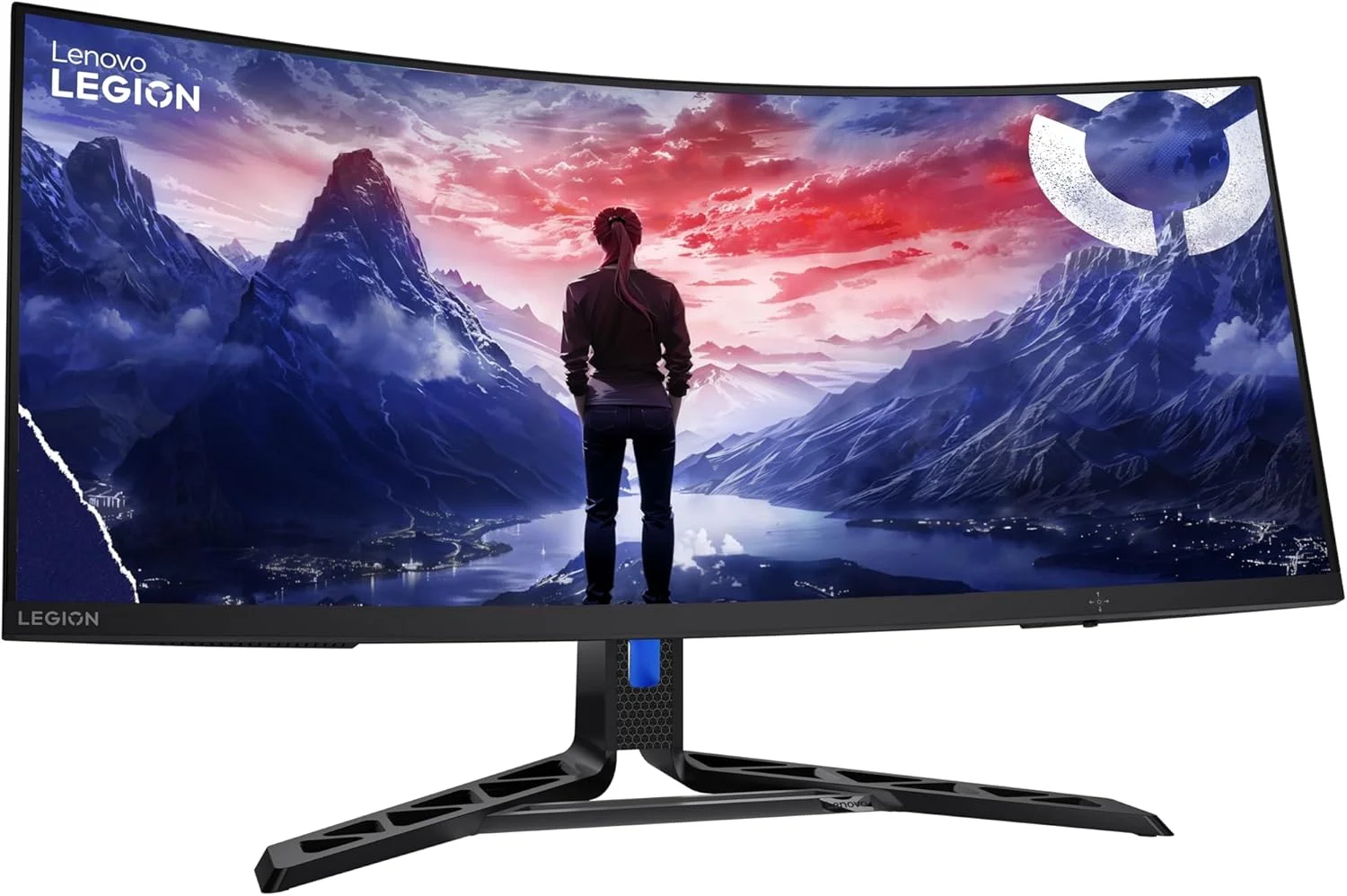 مانیتور گیمینگ خمیده 34 اینچی لنوو، R34W-30، WQHD (3440x1440)، انحنای 1500R، نرخ تازه سازی تا 180 هرتز، 99% sRGB، ضد تابش نور، قابلیت چرخش، تنظیم ارتفاع پایه، مشکی کلاغی، 3 سال گارانتی [67C7GACBAE]