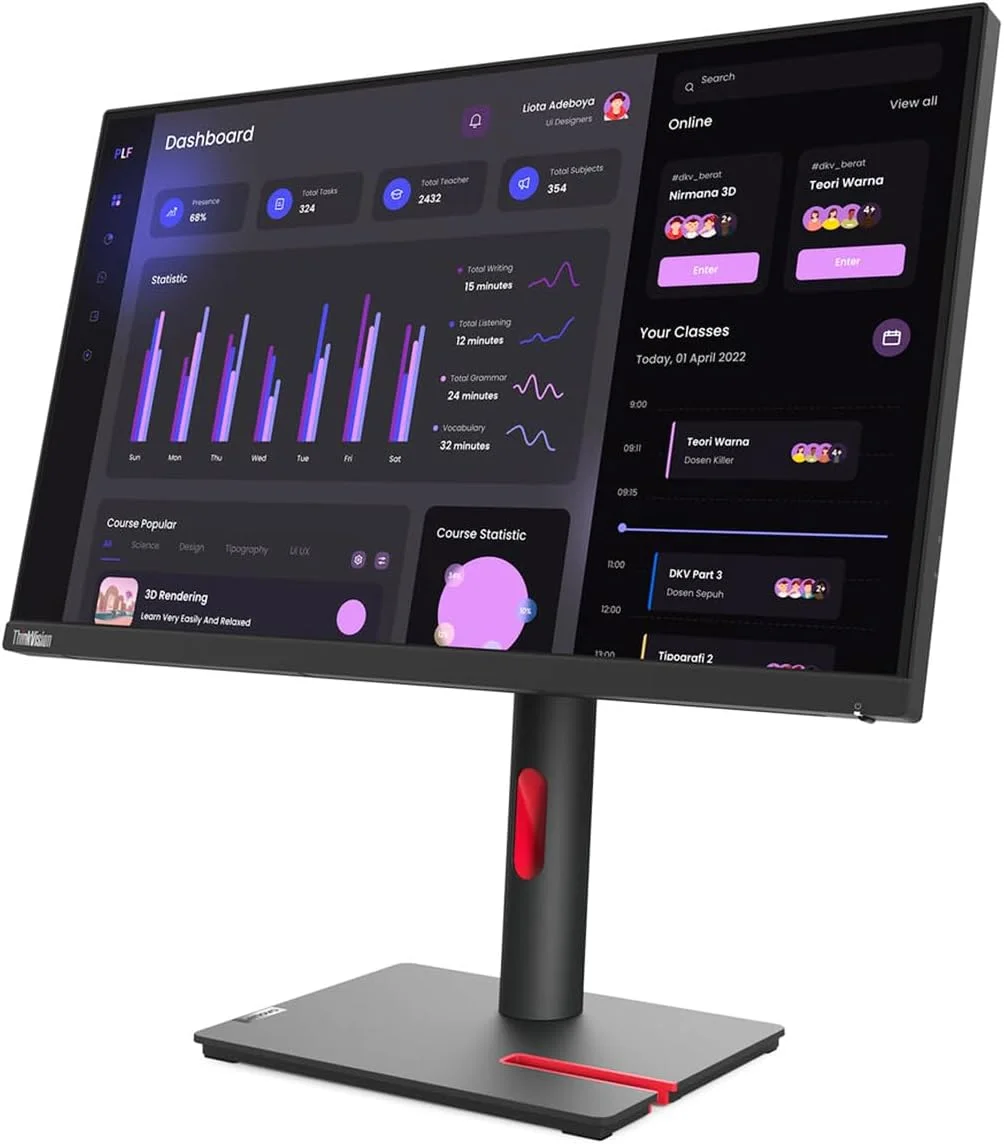مانیتور ال سی دی 23.8 اینچی لنوو ThinkVision T24i-30 Full HD WLED - نسبت تصویر 16:9