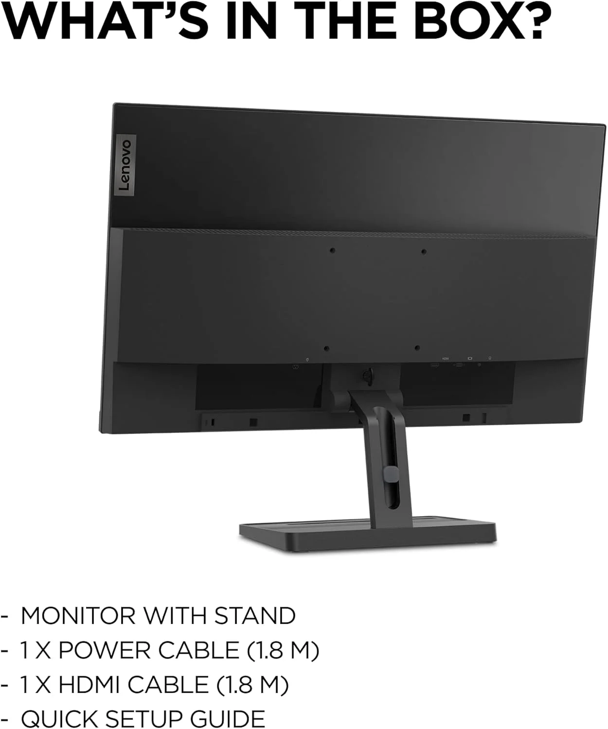 مانیتور 24 اینچی لنوو L24e 30، پنل VA، کیفیت FHD، زمان پاسخگویی 4 میلی‌ثانیه، نرخ تازه‌سازی 75 هرتز، AMD FreeSync، رزولوشن 1920x1080، قابلیت نصب VESA، طراحی Near Edgeless در 3 طرف، دارای گواهینامه Eye Comfort برای محافظت از چشم، مدل 66BCKAC2UK، رنگ مشکی (نسخه ارتقا یافته)