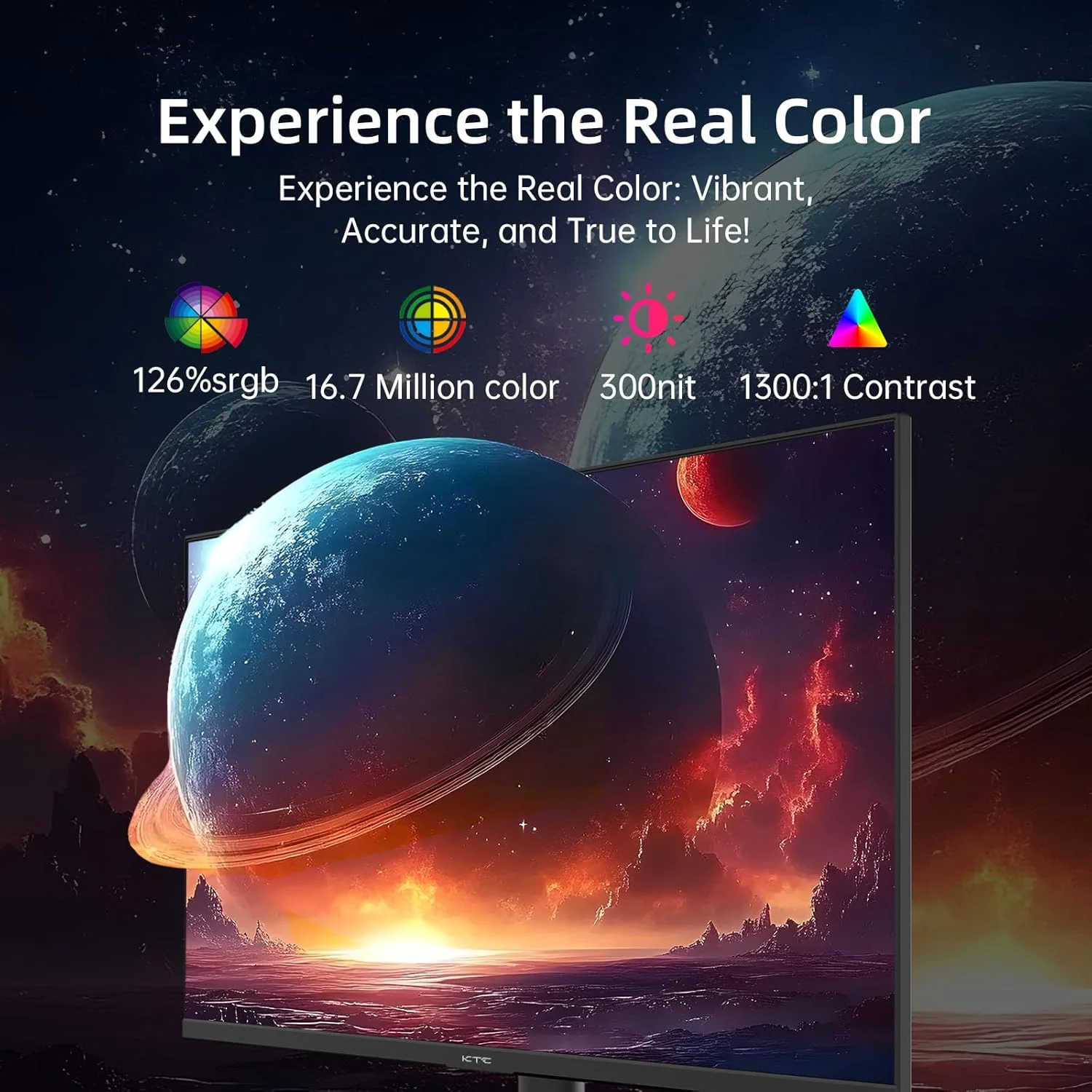 مانیتور 24 اینچ KTC - مانیتور گیمینگ 1080P 100Hz FreeSync با HDR10، قابلیت نصب VESA، قابلیت تنظیم شیب، طراحی ZeroFrame، پورت های HDMI، VGA، هدفون، مانیتور کار کامپیوتر برای دفتر مانیتور 24 اینچ KTC - مانیتور گیمینگ 1080P 100Hz FreeSync با HDR10، قابلیت نصب VESA، قابلیت تنظیم شیب، طراحی ZeroFrame، پورت های HDMI، VGA، هدفون، مانیتور کار کامپیوتر برای دفتر