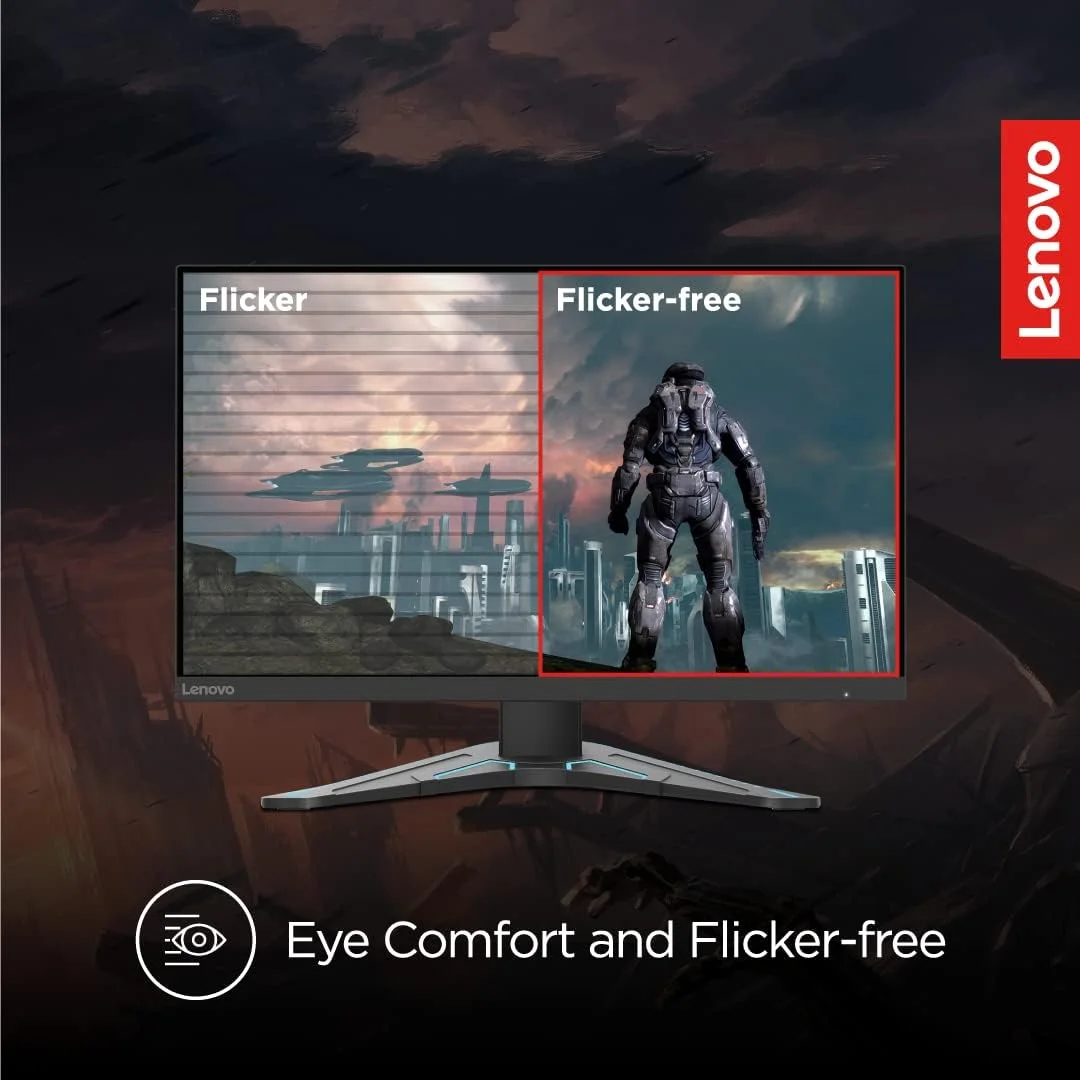 مانیتور گیمینگ Lenovo سری G - G24-20، 23.8 اینچ (60.452 سانتی متر) 1920 x 1080 پیکسل FHD IPS LCD | 165 هرتز، 0.5 میلی ثانیه، 99% sRGB، 350 نیت، AMD Freesync Premium، HDMI 2.0، DP، پایه قابل تنظیم ارتفاع (مشکی کلاغی)