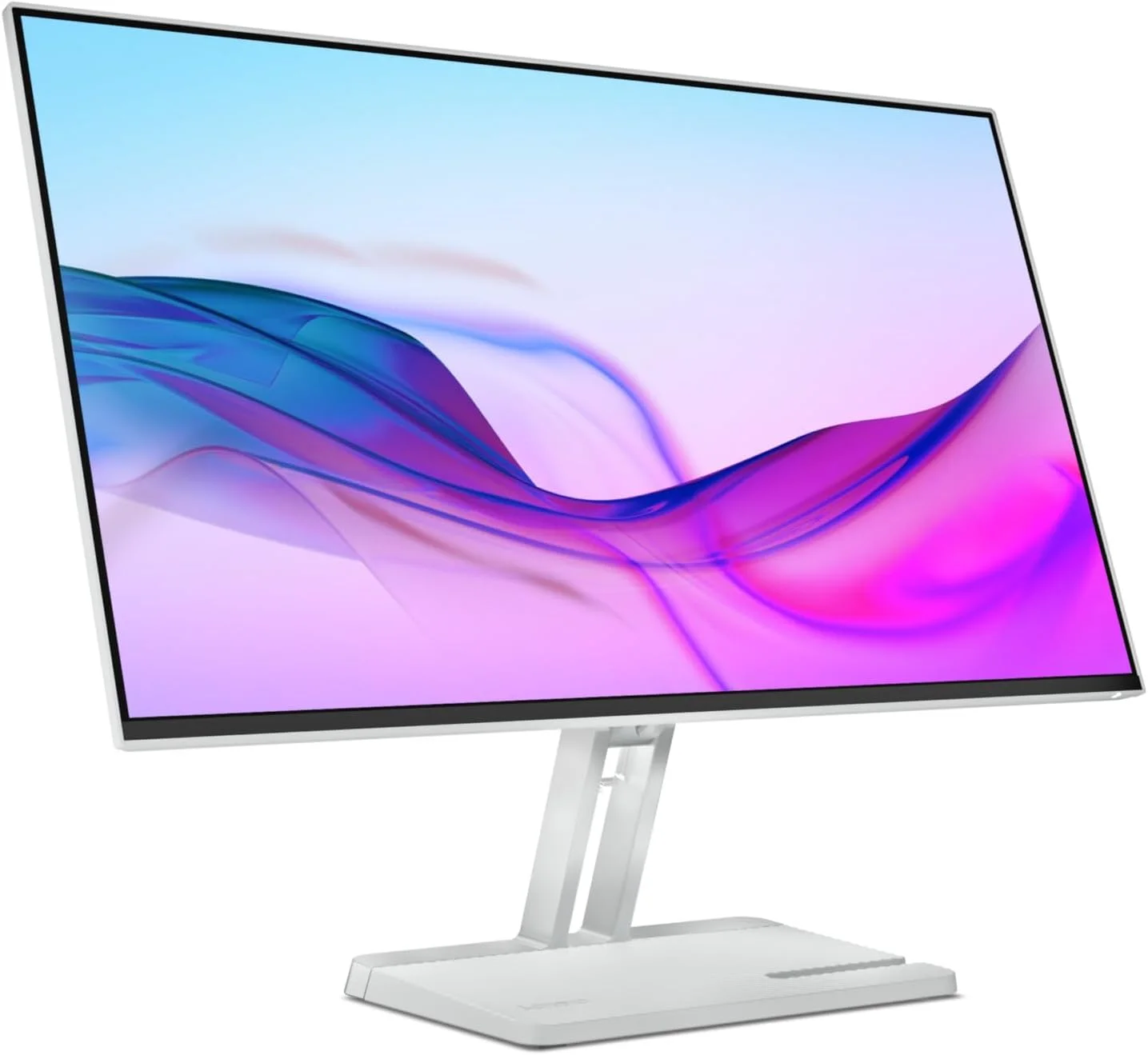 مانیتور 23.8 اینچی لنوو L27i-4A IPS FullHD 100Hz 1ms با HDMI، VGA، پایه فلزی، بلندگوها، نگهدارنده تلفن - خاکستری ابری
