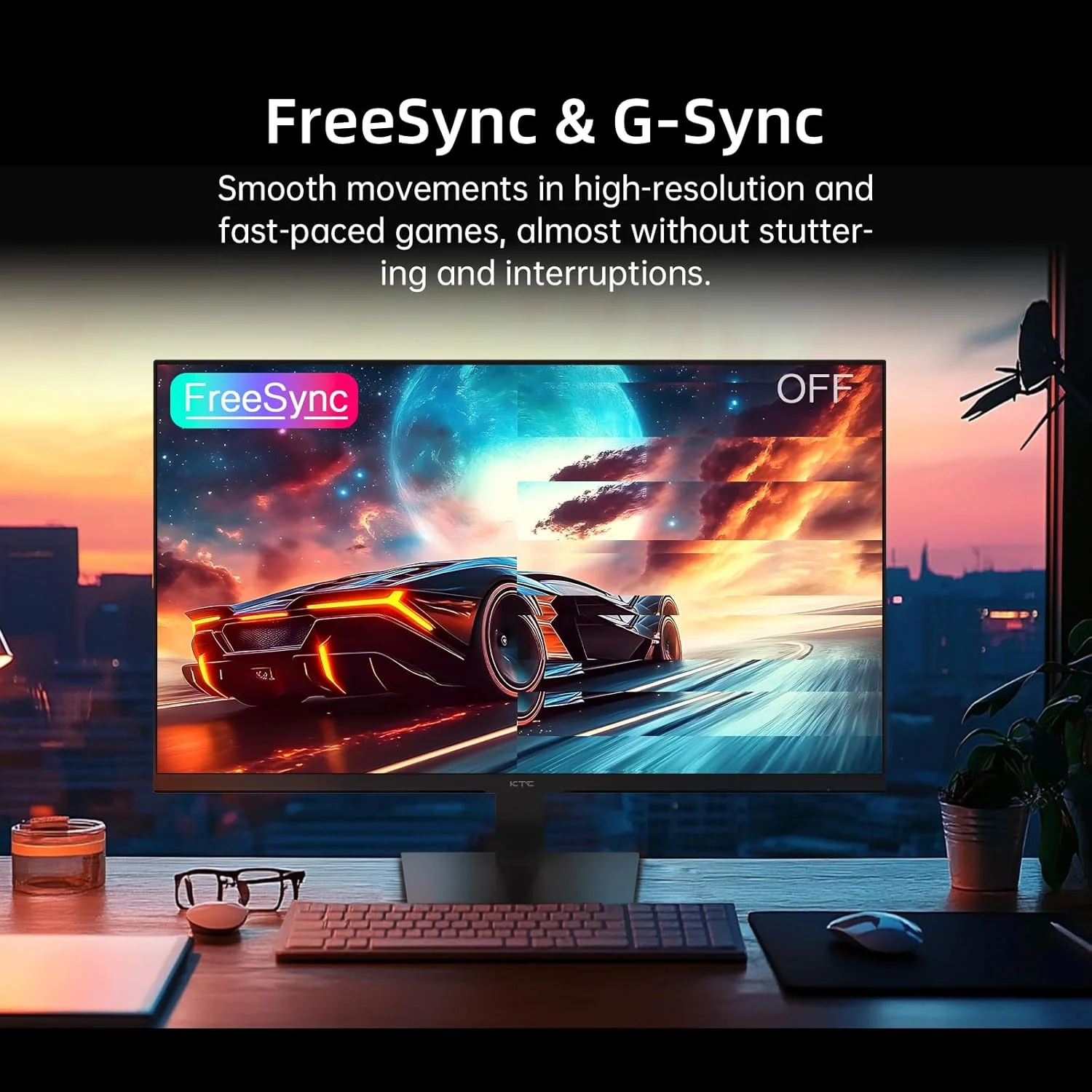 مانیتور 24 اینچ KTC - مانیتور گیمینگ 1080P 100Hz FreeSync با HDR10، قابلیت نصب VESA، قابلیت تنظیم شیب، طراحی ZeroFrame، پورت های HDMI، VGA، هدفون، مانیتور کار کامپیوتر برای دفتر مانیتور 24 اینچ KTC - مانیتور گیمینگ 1080P 100Hz FreeSync با HDR10، قابلیت نصب VESA، قابلیت تنظیم شیب، طراحی ZeroFrame، پورت های HDMI، VGA، هدفون، مانیتور کار کامپیوتر برای دفتر
