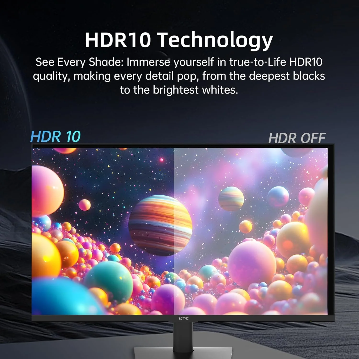 مانیتور 24 اینچ KTC - مانیتور گیمینگ 1080P 100Hz FreeSync با HDR10، قابلیت نصب VESA، قابلیت تنظیم شیب، طراحی ZeroFrame، پورت های HDMI، VGA، هدفون، مانیتور کار کامپیوتر برای دفتر مانیتور 24 اینچ KTC - مانیتور گیمینگ 1080P 100Hz FreeSync با HDR10، قابلیت نصب VESA، قابلیت تنظیم شیب، طراحی ZeroFrame، پورت های HDMI، VGA، هدفون، مانیتور کار کامپیوتر برای دفتر