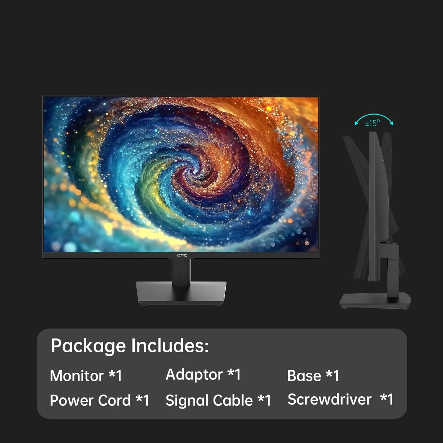 مانیتور 24 اینچ KTC - مانیتور گیمینگ 1080P 100Hz FreeSync با HDR10، قابلیت نصب VESA، قابلیت تنظیم شیب، طراحی ZeroFrame، پورت های HDMI، VGA، هدفون، مانیتور کار کامپیوتر برای دفتر مانیتور 24 اینچ KTC - مانیتور گیمینگ 1080P 100Hz FreeSync با HDR10، قابلیت نصب VESA، قابلیت تنظیم شیب، طراحی ZeroFrame، پورت های HDMI، VGA، هدفون، مانیتور کار کامپیوتر برای دفتر