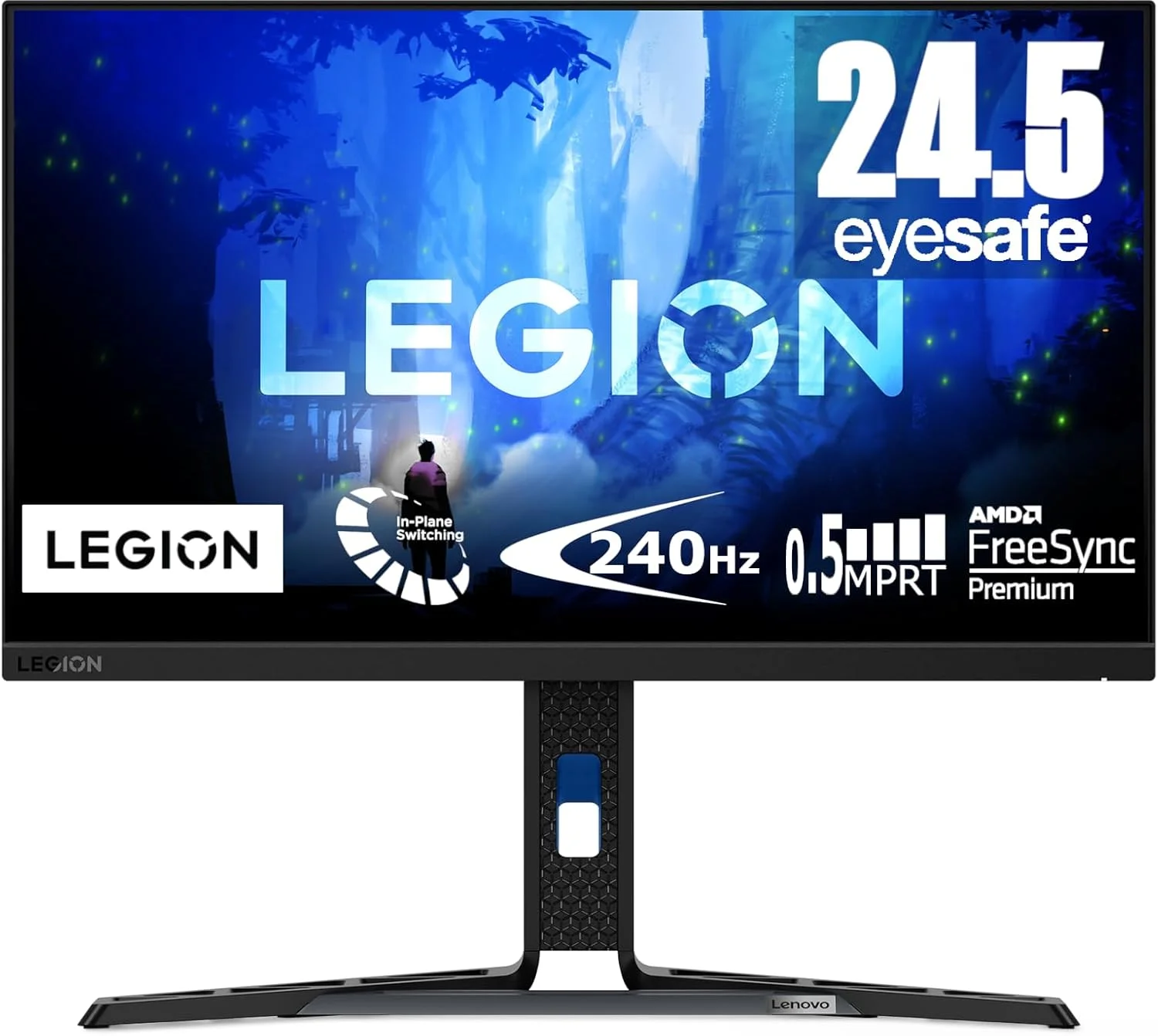 مانیتور گیمینگ 24.5 اینچی FHD لنوو Legion Y25-30 - IPS، 240 هرتز/280 هرتز OC، 0.5 میلی‌ثانیه، HDR400، AMD FreeSync Premium، 99% sRGB، هاب USB، بلندگوهای داخلی، 3 سال گارانتی لنوو