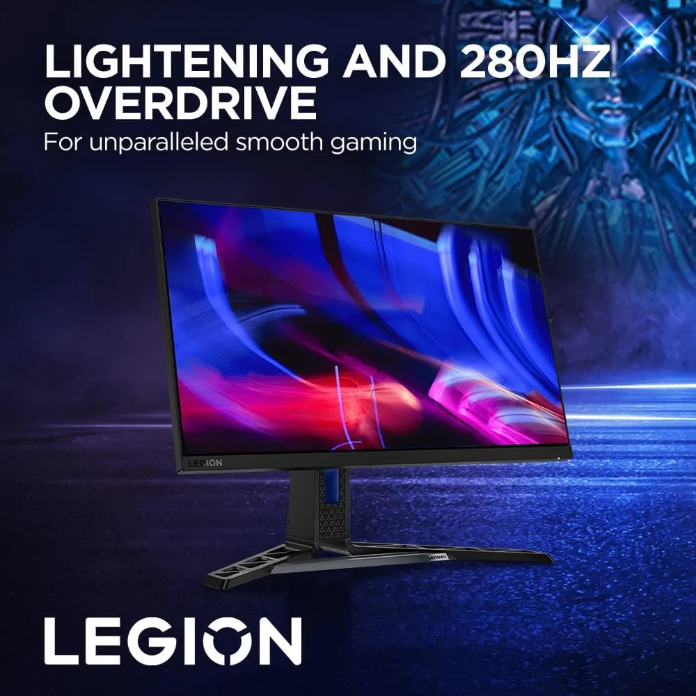 مانیتور گیمینگ 24.5 اینچی FHD لنوو Legion Y25-30 - IPS، 240 هرتز/280 هرتز OC، 0.5 میلی‌ثانیه، HDR400، AMD FreeSync Premium، 99% sRGB، هاب USB، بلندگوهای داخلی، 3 سال گارانتی لنوو