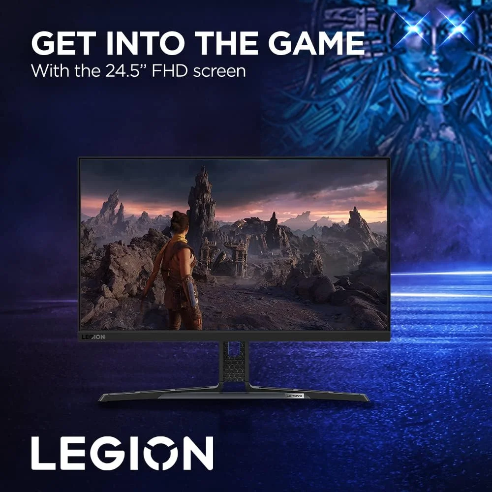 مانیتور گیمینگ 24.5 اینچی FHD لنوو Legion Y25-30 - IPS، 240 هرتز/280 هرتز OC، 0.5 میلی‌ثانیه، HDR400، AMD FreeSync Premium، 99% sRGB، هاب USB، بلندگوهای داخلی، 3 سال گارانتی لنوو