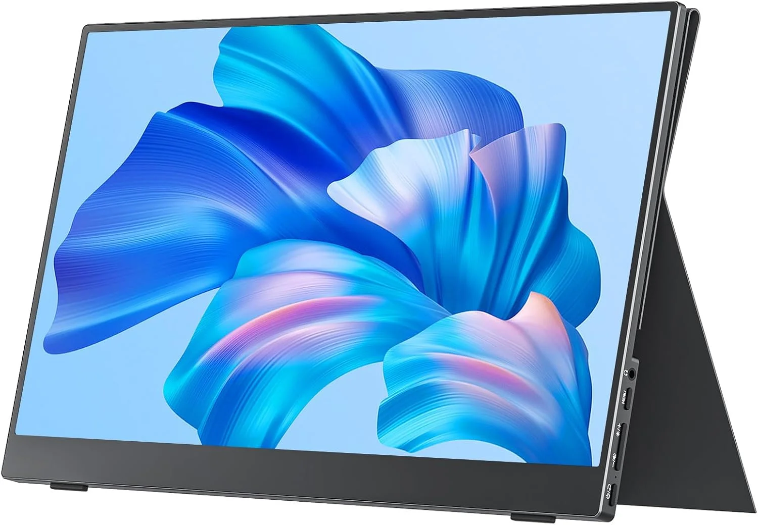 مانیتور قابل حمل USB-C کوکوپار - 15.6 اینچ 1080P FHD HDR بدون حاشیه USB-C نمایشگر کامپیوتر با دو پورت Type-C HDMI برای لپ تاپ PC Mac Surface PS4/5، همراه با کاور هوشمند