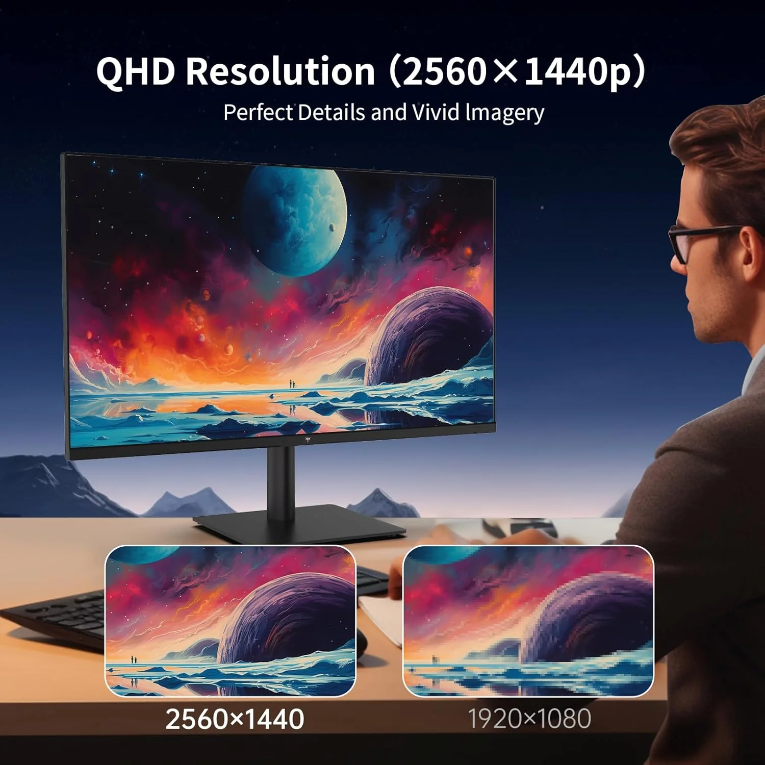 مانیتور کامپیوتر 27 اینچی KTC QHD (2560 * 1440) 100 هرتز - پنل IPS، صفحه نمایش ضد نور آبی، 100% طیف رنگی بالا، 123% sRGB، پشتیبانی از FreeSync و GSync، مانیتور PC برای بازی های معمولی و کار مانیتور کامپیوتر 27 اینچی KTC QHD (2560 * 1440) 100 هرتز - پنل IPS، صفحه نمایش ضد نور آبی، 100% طیف رنگی بالا، 123% sRGB، پشتیبانی از FreeSync و GSync، مانیتور PC برای بازی های معمولی و کار