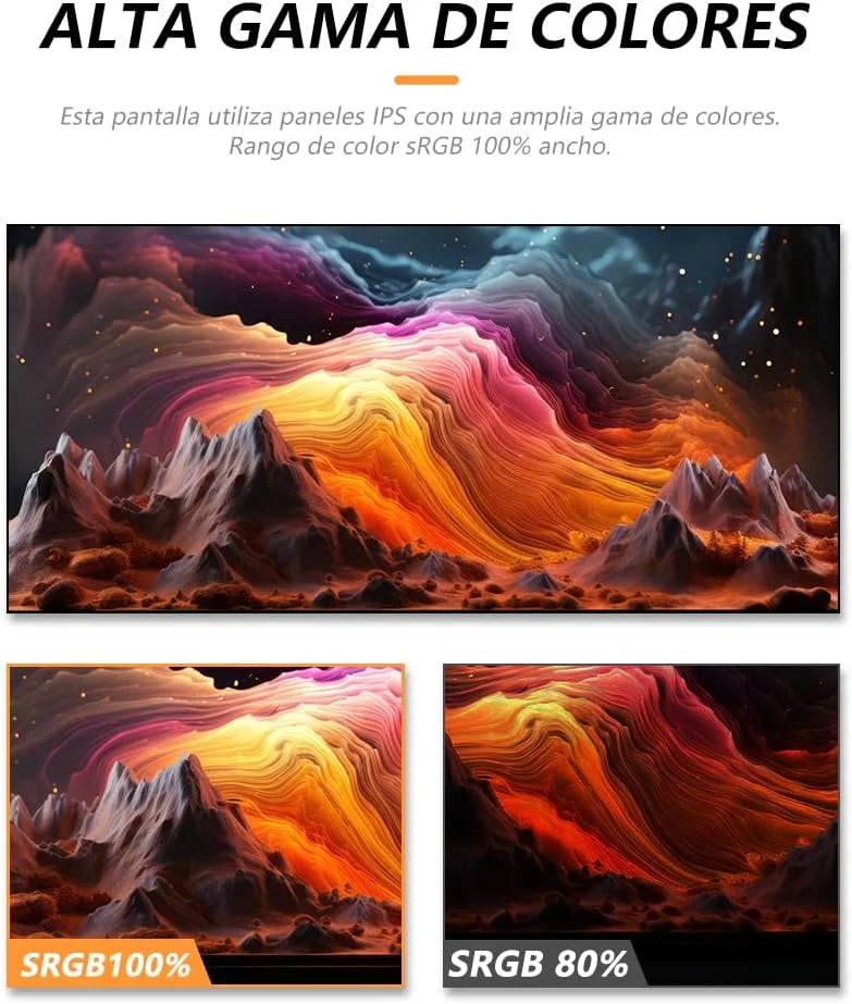 مانیتور گیمینگ 23.8 اینچی hussoa، FHD 165Hz، پشتیبانی از 99% sRGB AMD Freesync