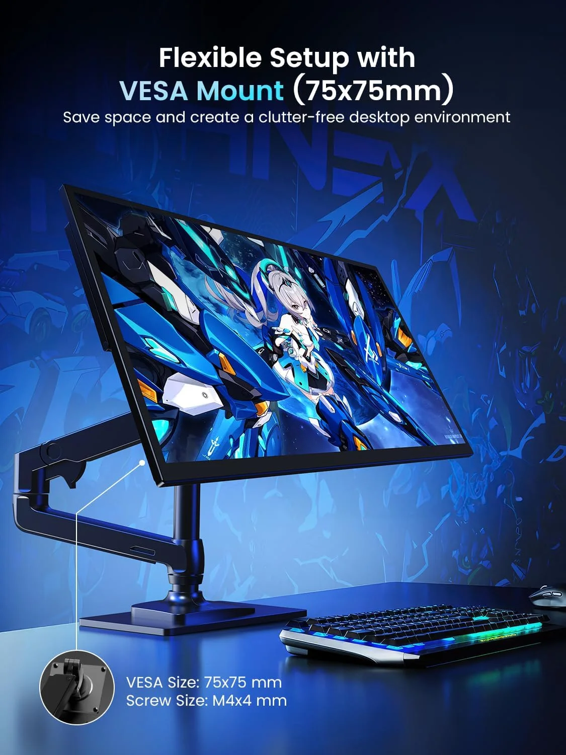 مانیتور قابل حمل UPERFECT، 18.5 اینچ، 120 هرتز، 125% sRGB، 1500:1، 1080P با VESA و پایه، 180 درجه قابل تنظیم، فوق العاده باریک و سبک، بدون فریم FHD FreeSync IPS، مانیتور دوم مسافرتی برای لپ تاپ