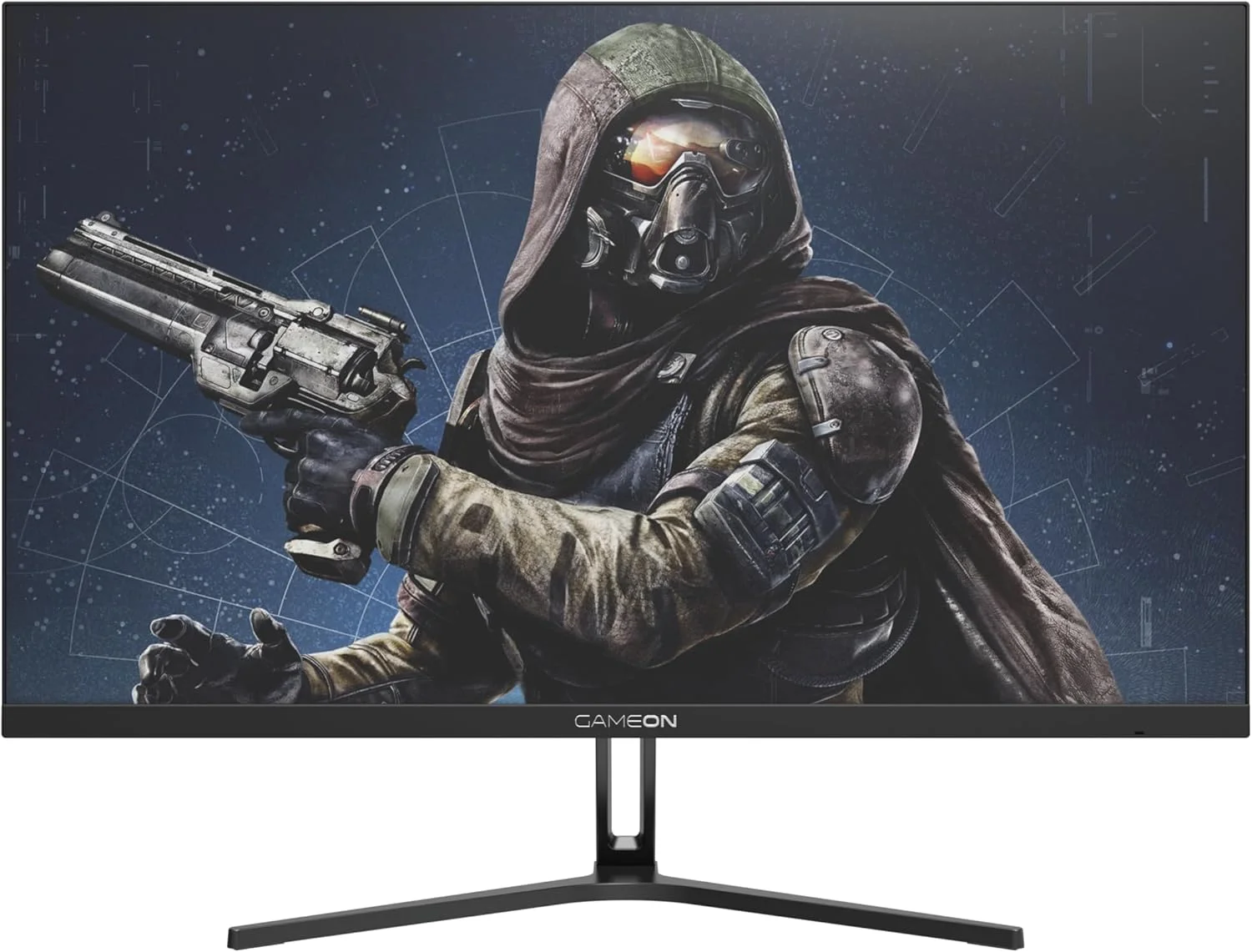 مانیتور گیمینگ جدید GAMEON 2025 با رزولوشن 1920x1080p، سایز 24 اینچ، مدل GOE24FHD165IPS، FHD IPS، نرخ تازه‌سازی 165 هرتز، زمان پاسخگویی 0.5 میلی‌ثانیه، دارای 2.1 HDMI، پشتیبانی از G-Sync و FreeSync، HDR، بلندگوهای داخلی، آماده برای کنسول [اختصاصی آمازون]