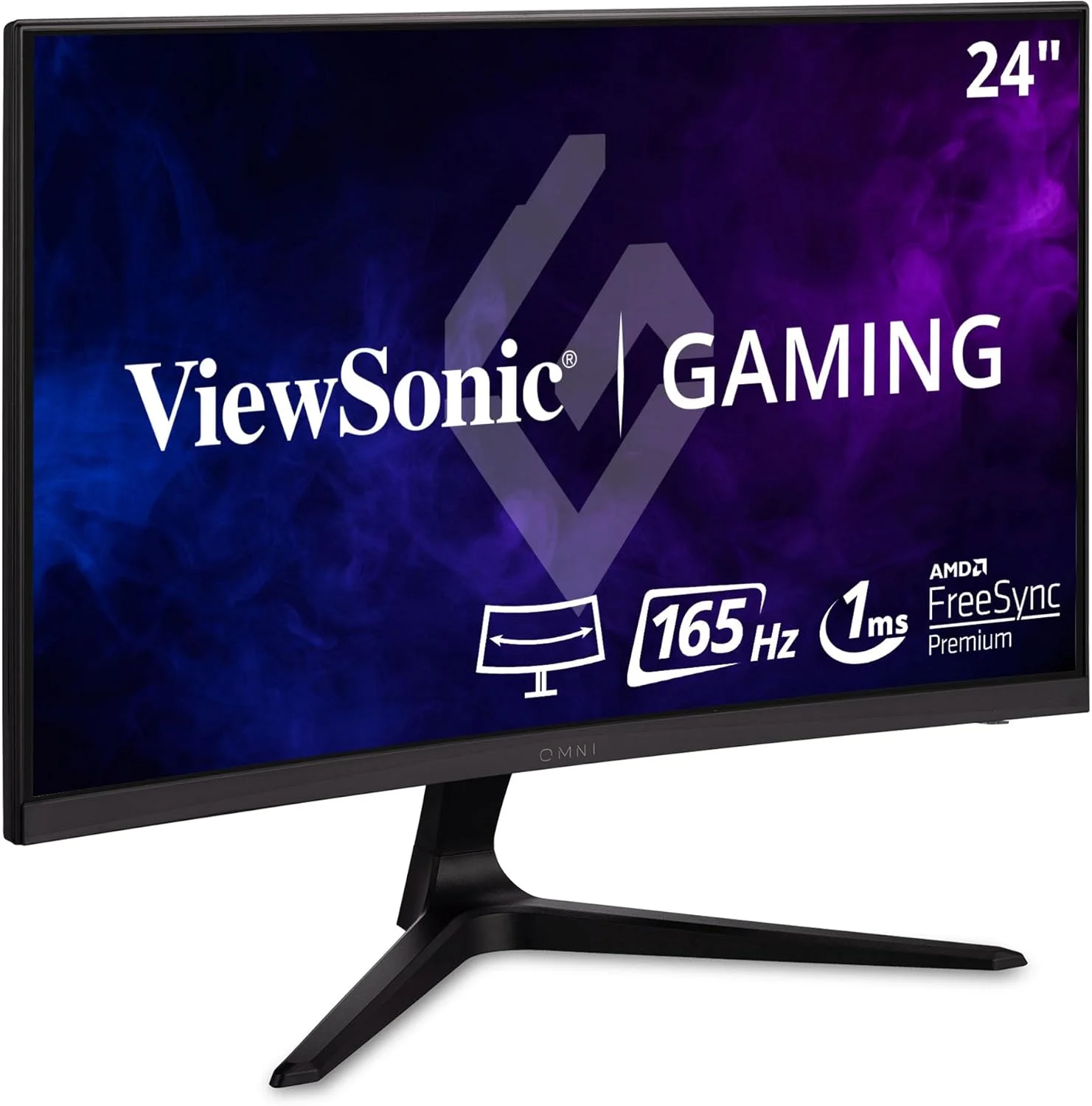 مانیتور گیمینگ خمیده 24 اینچی ویوسونیک Omni VX2418C با رزولوشن 1080p، زمان پاسخگویی 1ms، نرخ نوسازی 165Hz، AMD FreeSync Premium، محافظت از چشم، HDMI و DisplayPort