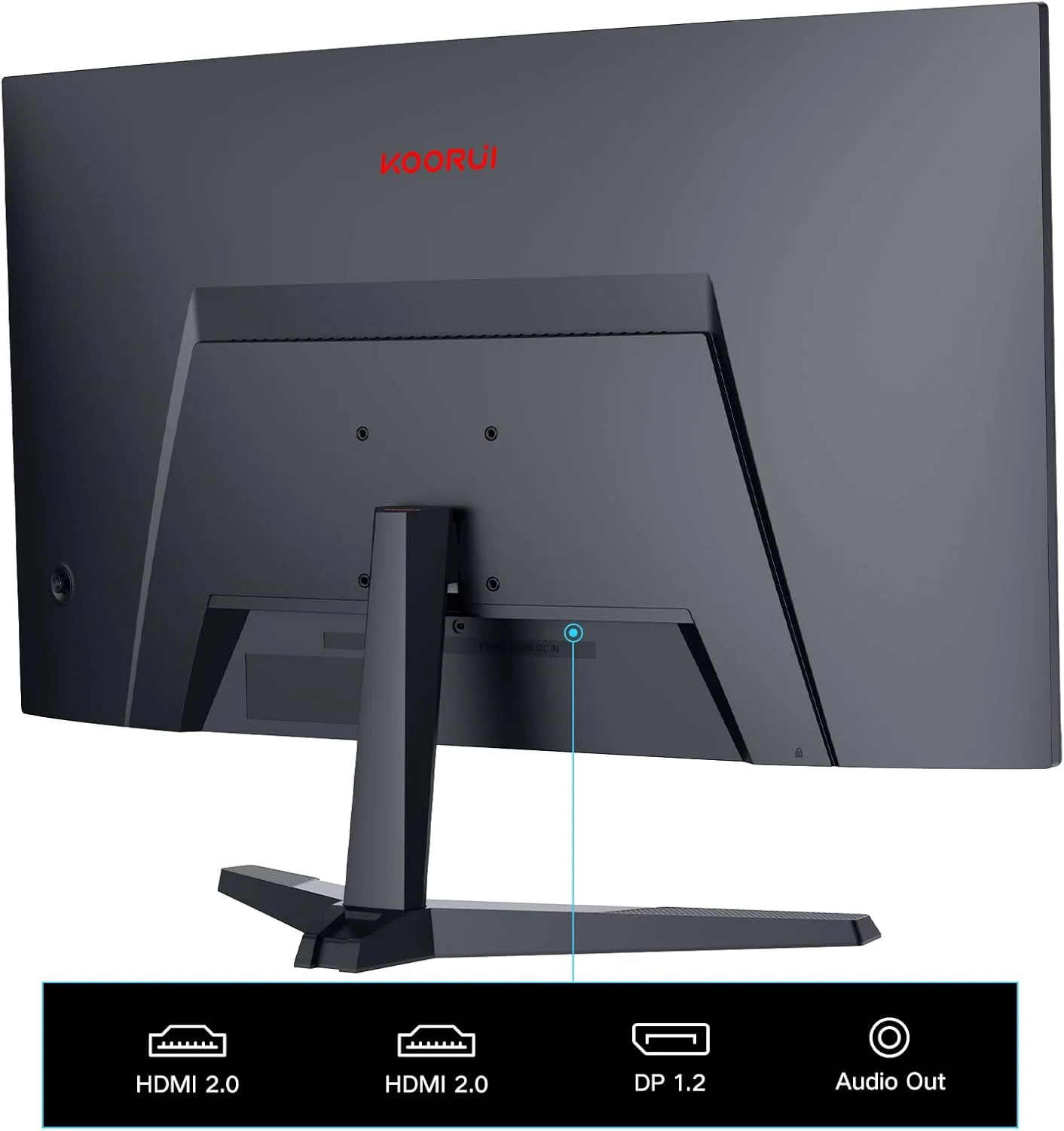 مانیتور گیمینگ 27 اینچی KOORUI، مانیتور خمیده FHD 1080P با نرخ تازه سازی 180 هرتز، پنل VA با زمان پاسخگویی 1 میلی ثانیه، انحنای 1500R، مانیتورهای PC با Adaptive Sync، دارای HDMI X2 /DP، سازگار با VESA، قابلیت تنظیم شیب، محافظت از چشم