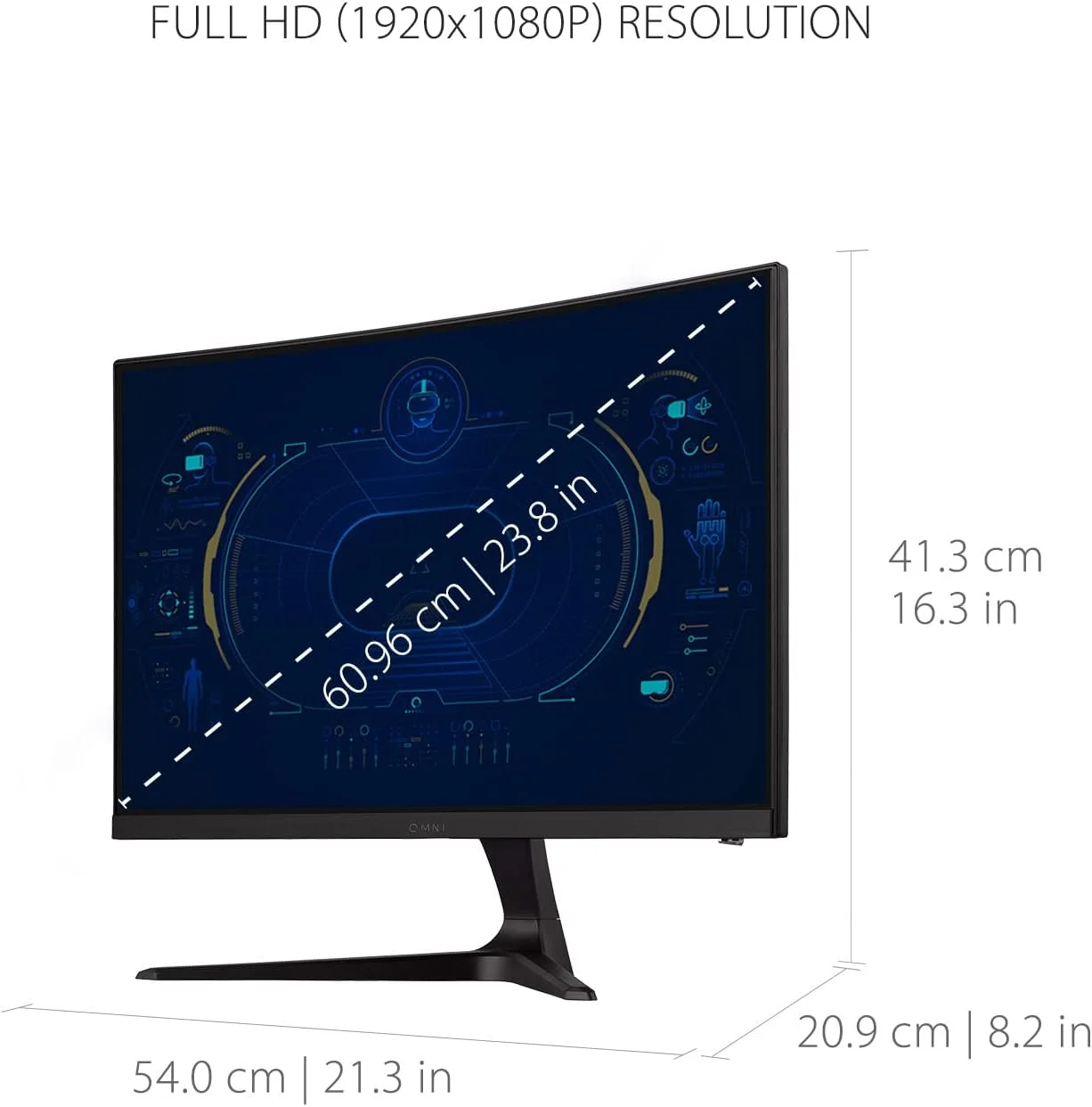 مانیتور گیمینگ خمیده 24 اینچی ویوسونیک Omni VX2418C با رزولوشن 1080p، زمان پاسخگویی 1ms، نرخ نوسازی 165Hz، AMD FreeSync Premium، محافظت از چشم، HDMI و DisplayPort