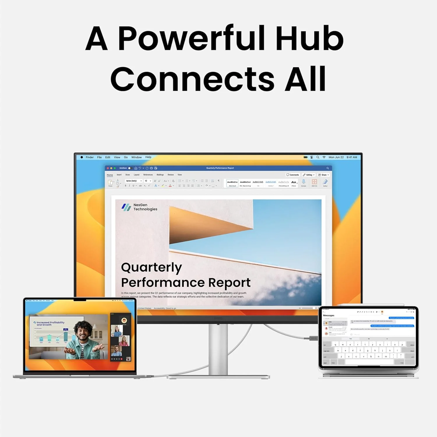 مانیتور 32 اینچی 4K بنکیو مدل MA320U با رزولوشن 3840x2160 برای MacBook® Pro/Air، دارای دو پورت USB-C، توان تحویل 90 وات، تطبیق رنگ Mac، هاب USB، کنترل روشنایی و صدا روی Mac، پایه قابل تنظیم ارتفاع و شیب، طیف رنگی P3 مانیتور 32 اینچی 4K بنکیو مدل MA320U با رزولوشن 3840x2160 برای MacBook® Pro/Air، دارای دو پورت USB-C، توان تحویل 90 وات، تطبیق رنگ Mac، هاب USB، کنترل روشنایی و صدا روی Mac، پایه قابل تنظیم ارتفاع و شیب، طیف رنگی P3