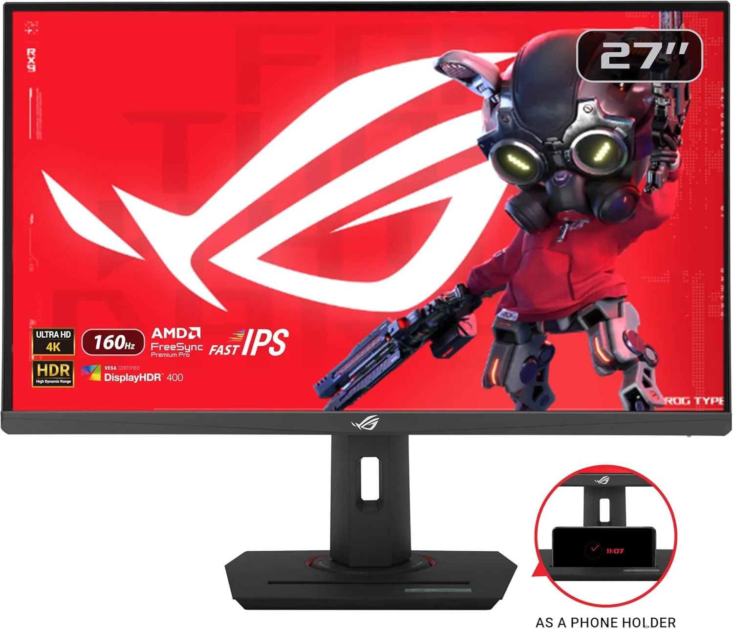 مانیتور گیمینگ ایسوس ROG Strix XG27UCS USB Type-C - سایز 27 اینچ 4K UHD (3840x2160)، نرخ نوسازی 160 هرتز (بالاتر از 144 هرتز)، زمان پاسخگویی 1 میلیثانیه (GTG)، پنل Fast IPS، فناوری Extreme Low Motion Blur Sync مانیتور گیمینگ ایسوس ROG Strix XG27UCS USB Type-C - سایز 27 اینچ 4K UHD (3840x2160)، نرخ نوسازی 160 هرتز (بالاتر از 144 هرتز)، زمان پاسخگویی 1 میلیثانیه (GTG)، پنل Fast IPS، فناوری Extreme Low Motion Blur Sync