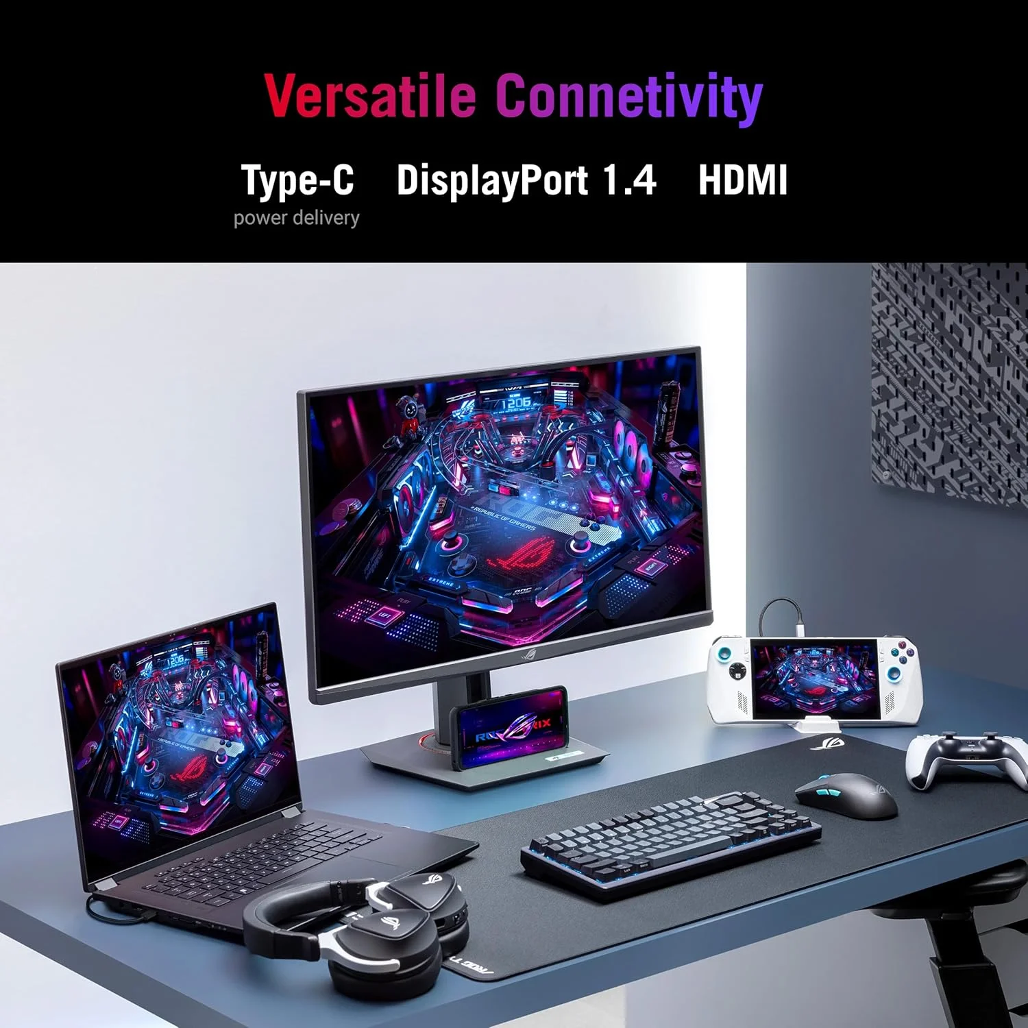 مانیتور گیمینگ ایسوس ROG Strix XG27UCS USB Type-C - سایز 27 اینچ 4K UHD (3840x2160)، نرخ نوسازی 160 هرتز (بالاتر از 144 هرتز)، زمان پاسخگویی 1 میلیثانیه (GTG)، پنل Fast IPS، فناوری Extreme Low Motion Blur Sync مانیتور گیمینگ ایسوس ROG Strix XG27UCS USB Type-C - سایز 27 اینچ 4K UHD (3840x2160)، نرخ نوسازی 160 هرتز (بالاتر از 144 هرتز)، زمان پاسخگویی 1 میلیثانیه (GTG)، پنل Fast IPS، فناوری Extreme Low Motion Blur Sync